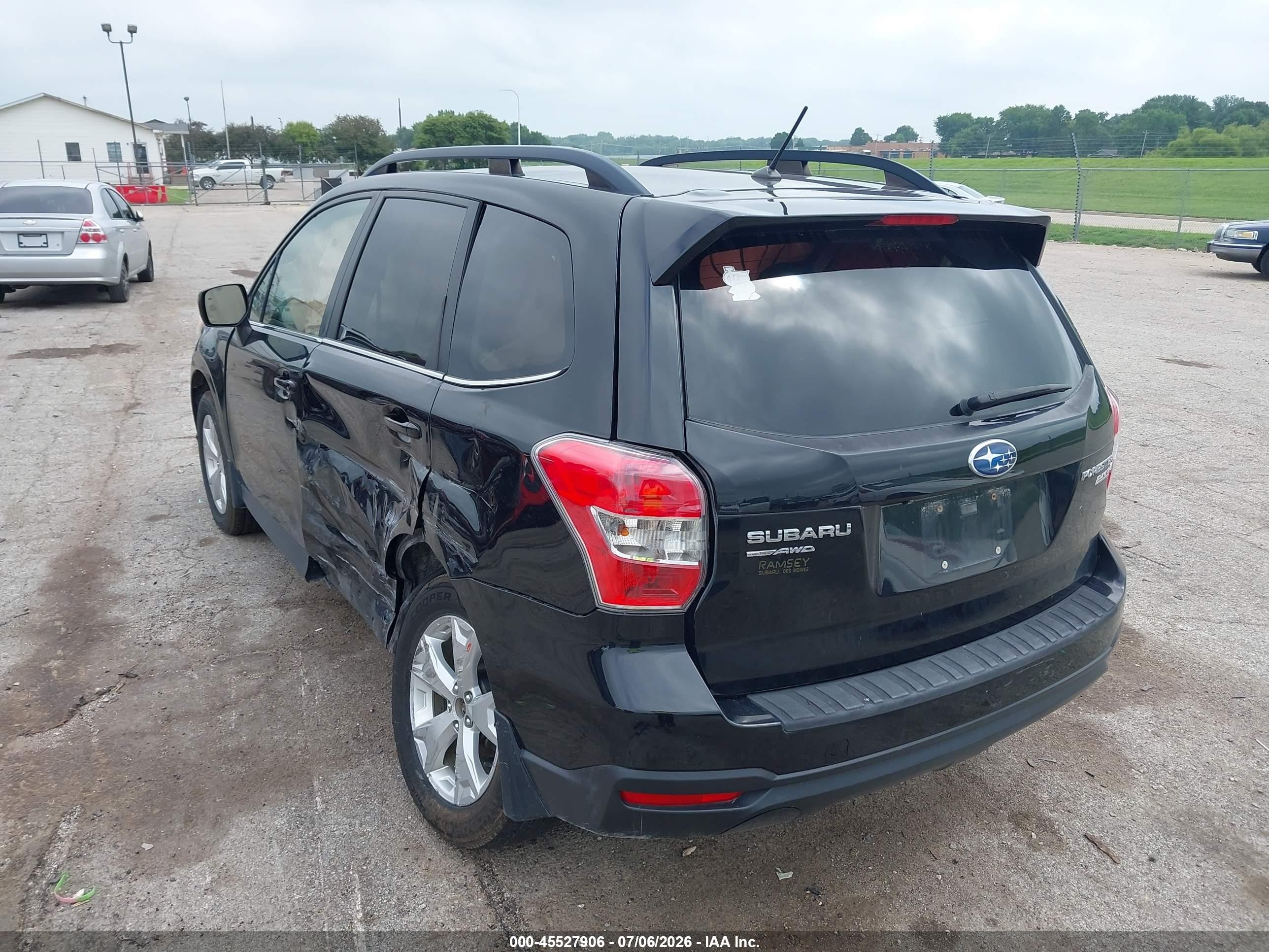 2015 Subaru Forester 2.5i Limited Black vin: JF2SJAHC1FH448754