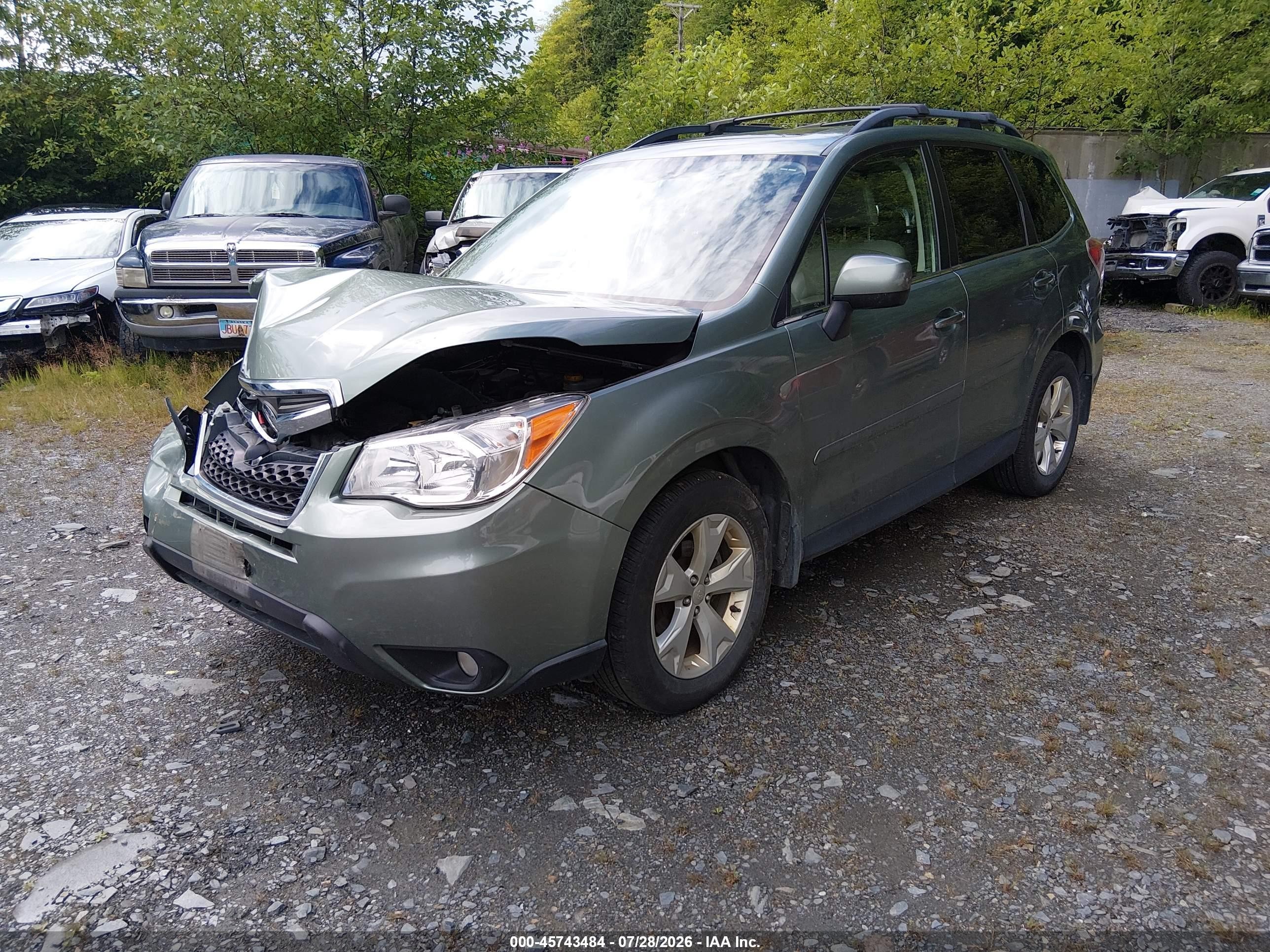 2015 Subaru Forester 2.5i Limited Green vin: JF2SJAHC1FH473217