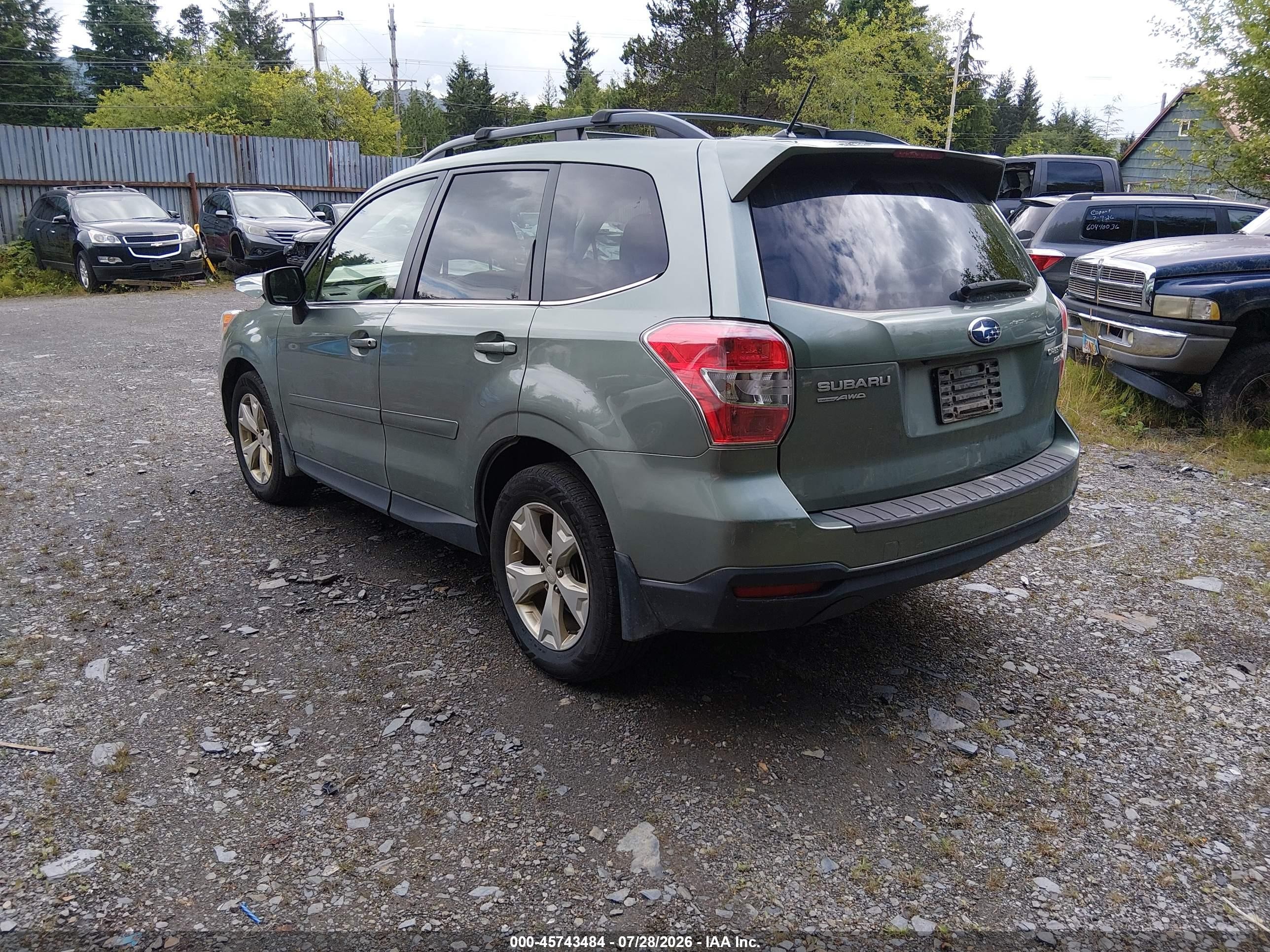 2015 Subaru Forester 2.5i Limited Green vin: JF2SJAHC1FH473217
