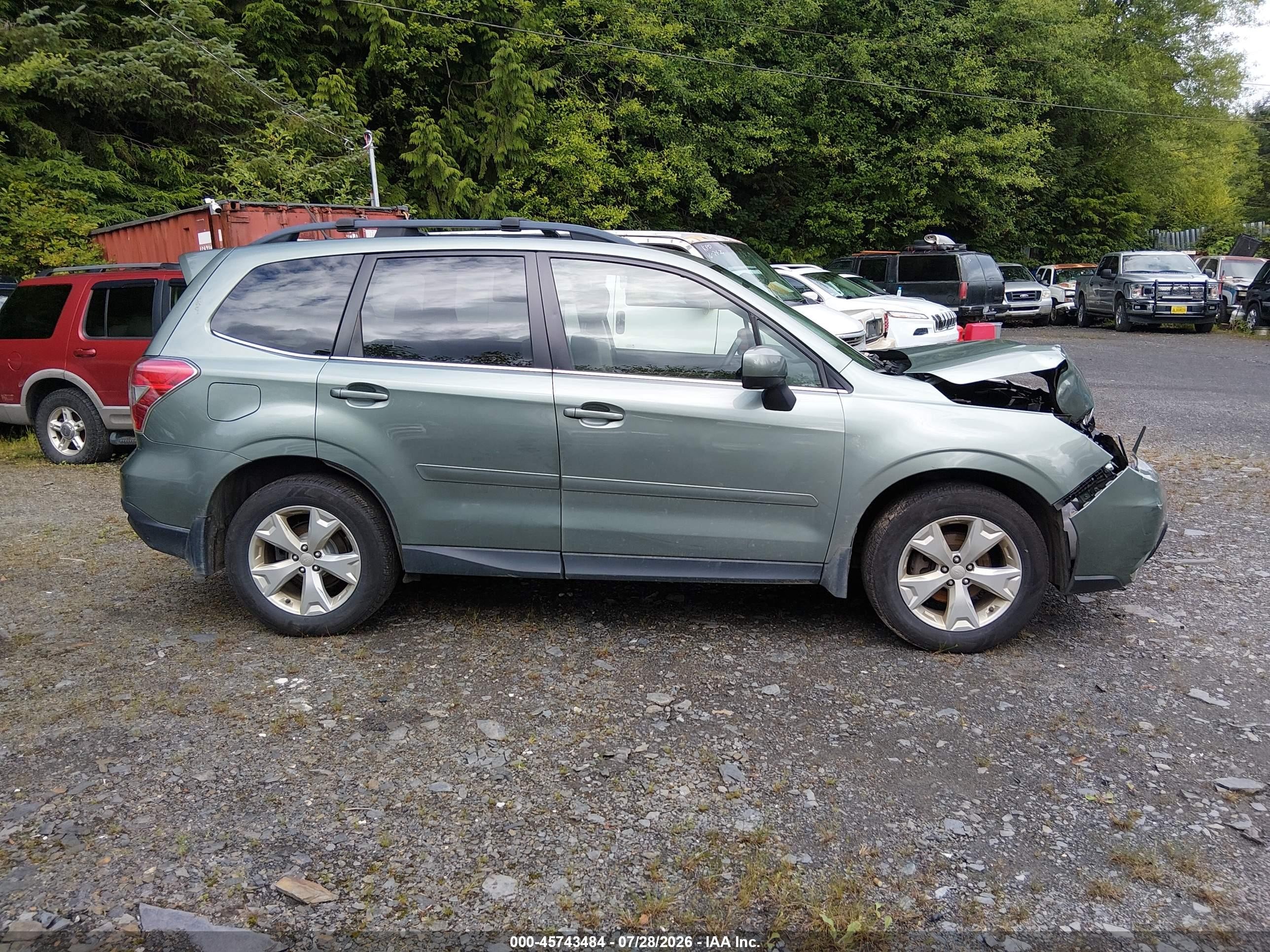 2015 Subaru Forester 2.5i Limited Green vin: JF2SJAHC1FH473217