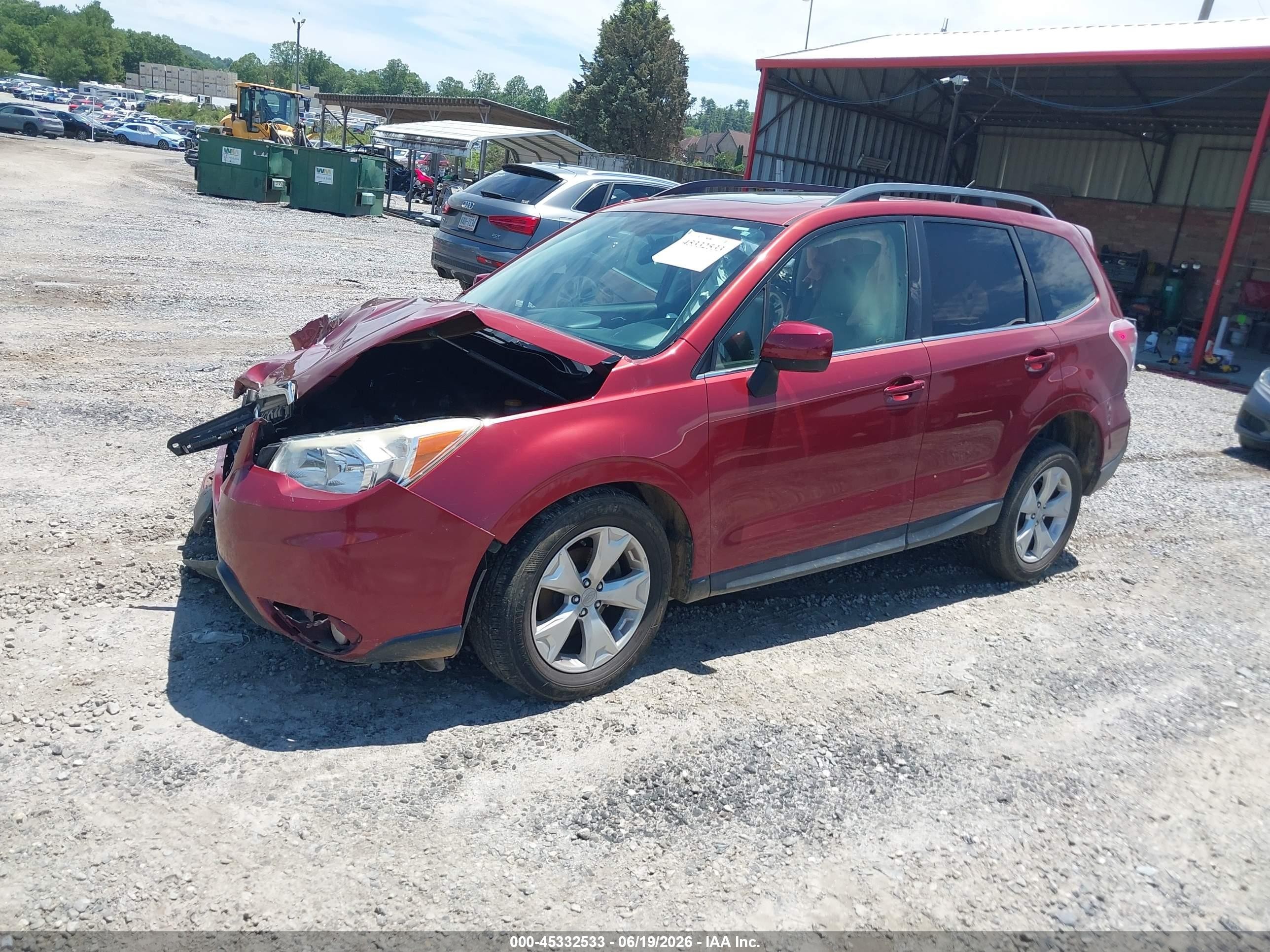 2015 Subaru Forester 2.5i Limited Burgundy vin: JF2SJAHC1FH816169
