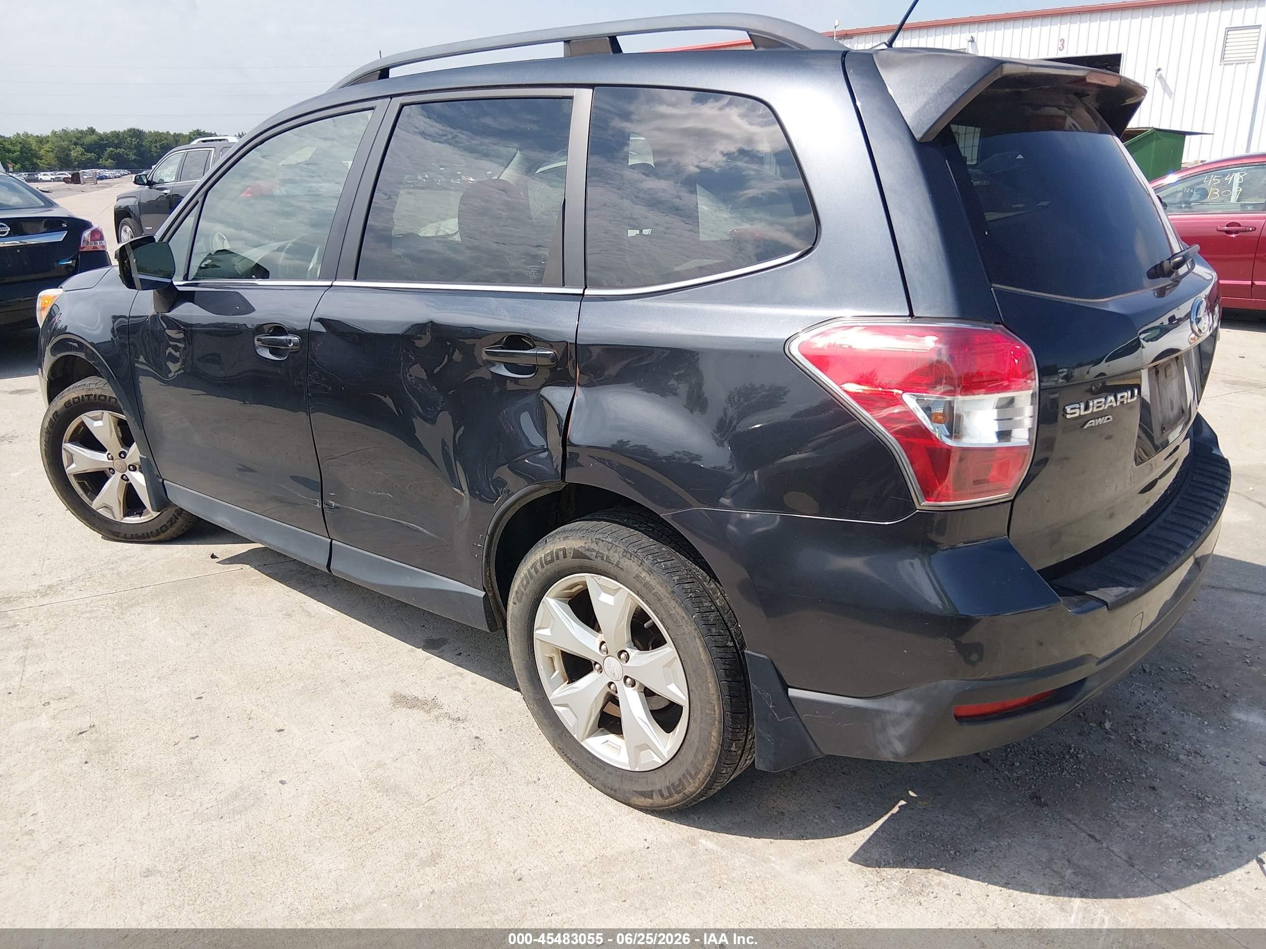 2015 Subaru Forester 2.5i Limited Black vin: JF2SJAHC1FH821209