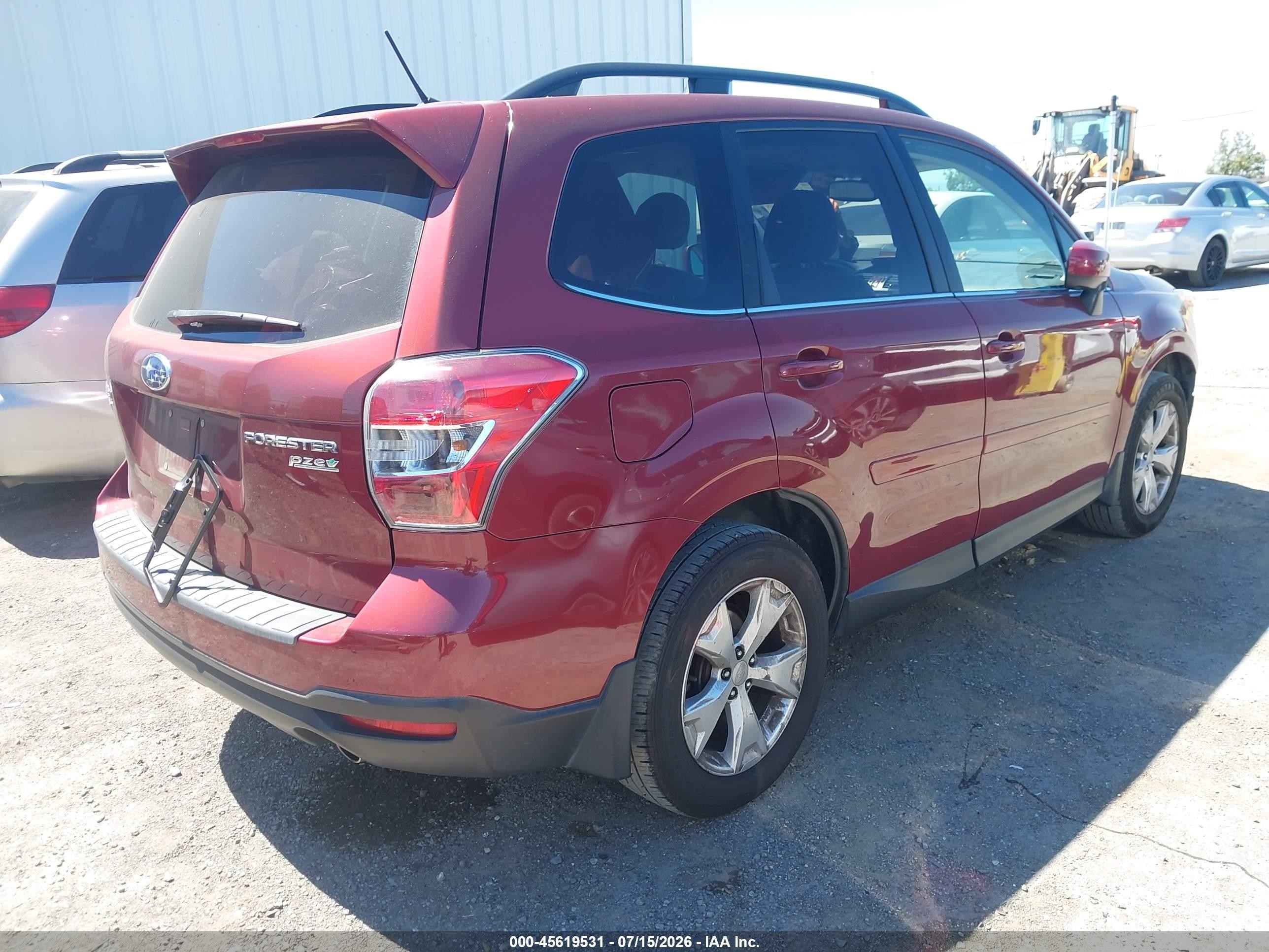 2014 Subaru Forester 2.5i Limited Красный vin: JF2SJAHC2EH433095