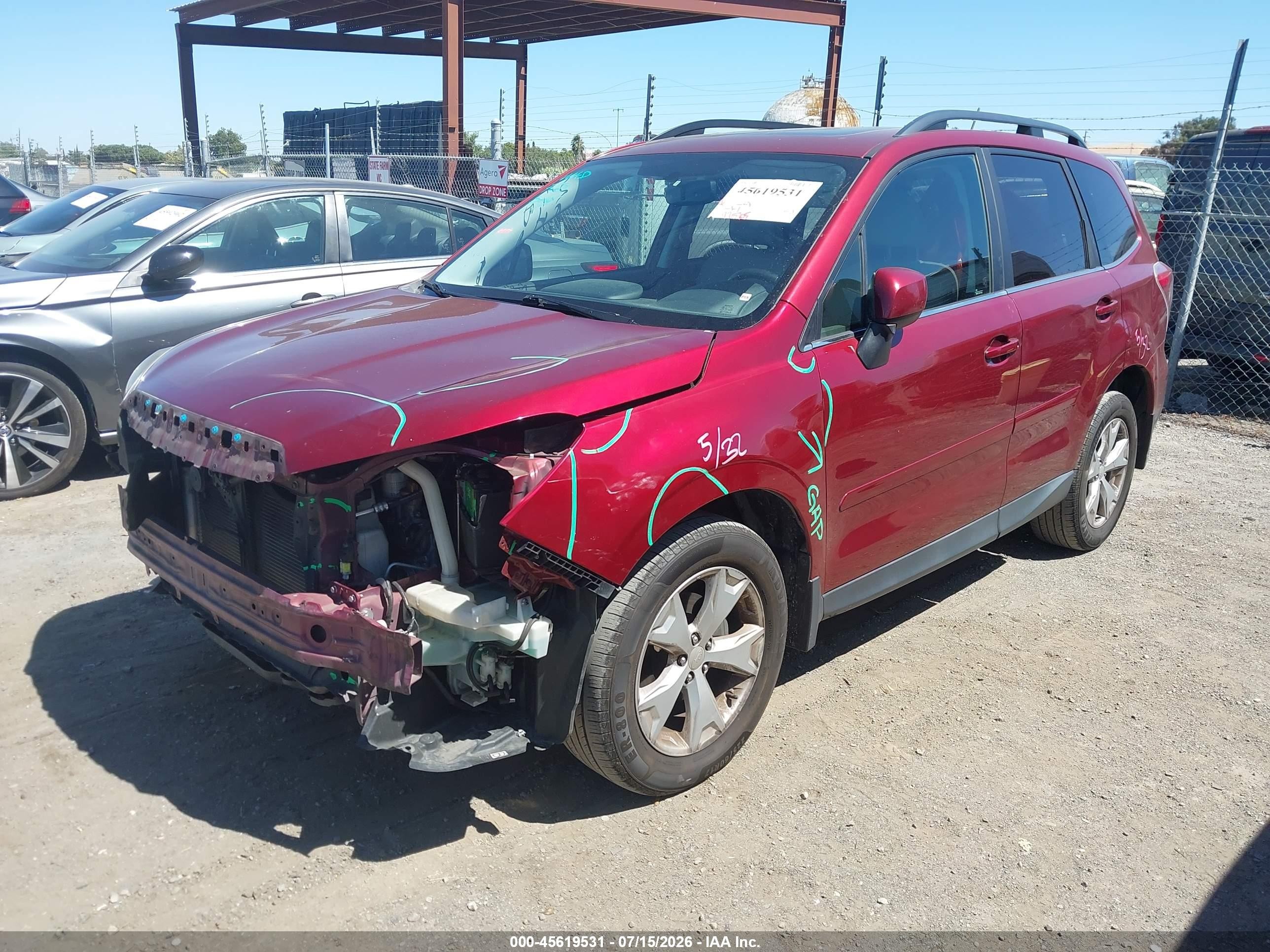 2014 Subaru Forester 2.5i Limited Красный vin: JF2SJAHC2EH433095