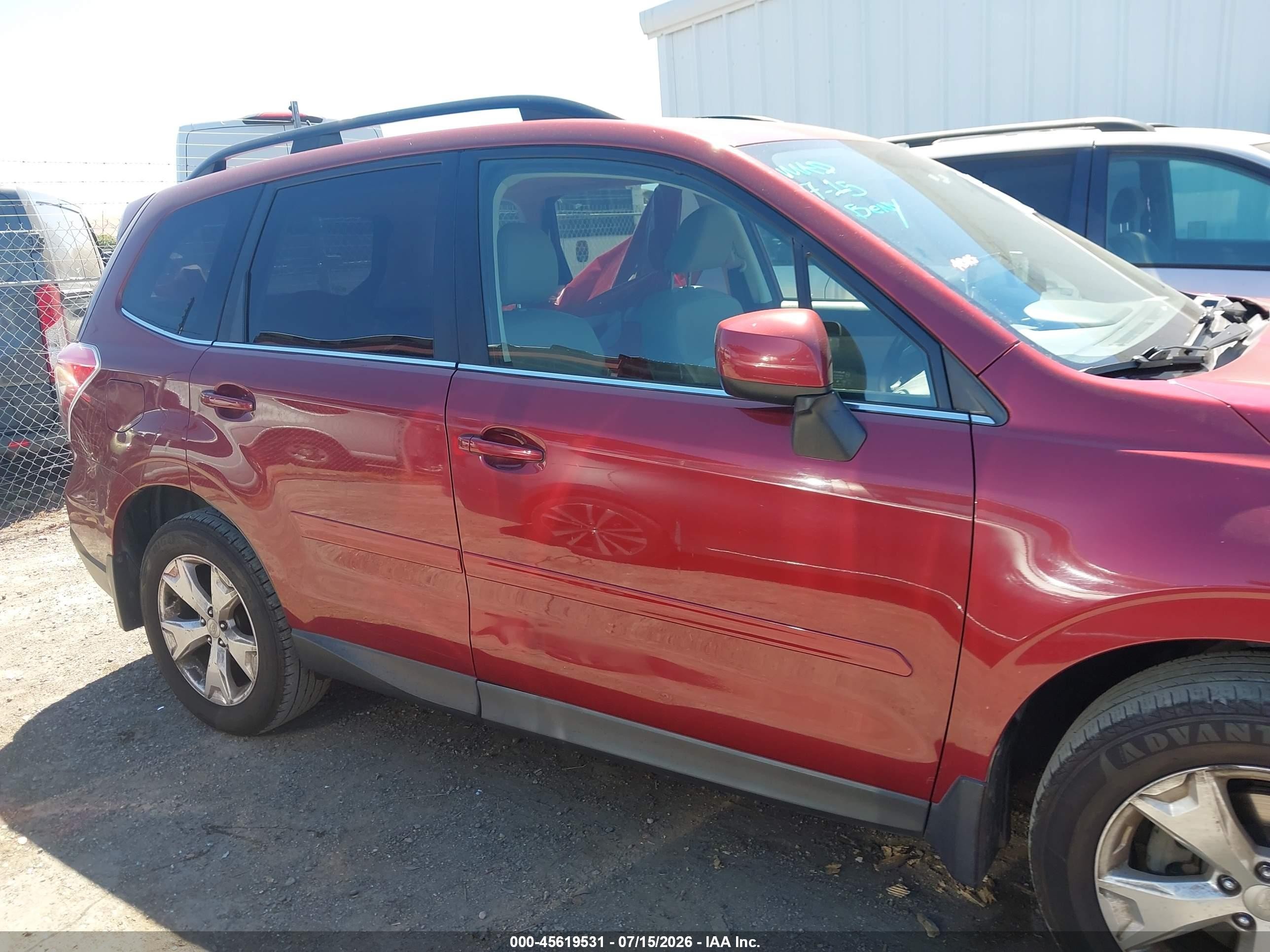 2014 Subaru Forester 2.5i Limited Красный vin: JF2SJAHC2EH433095