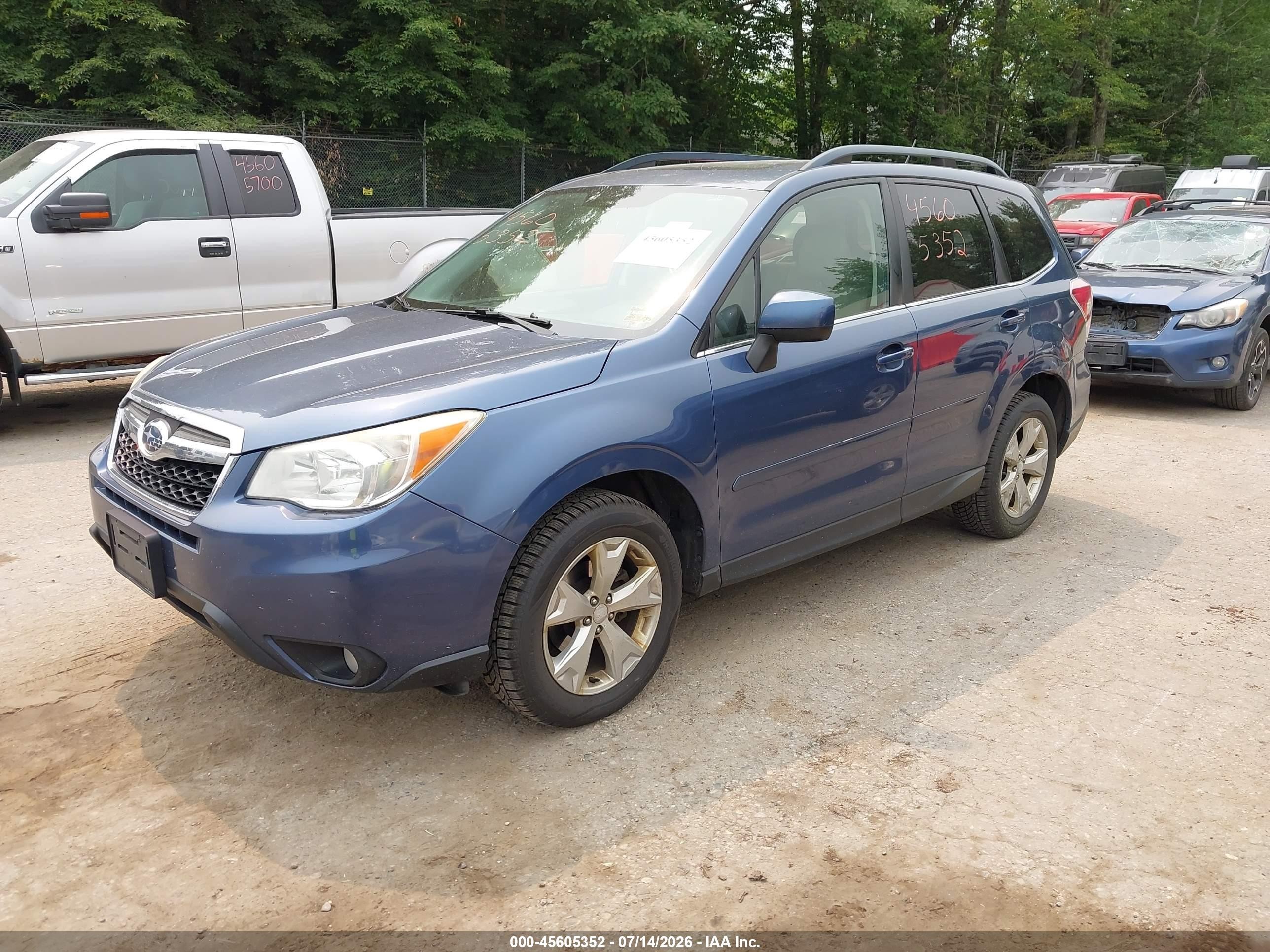 2014 Subaru Forester 2.5i Limited Blue vin: JF2SJAHC2EH470714