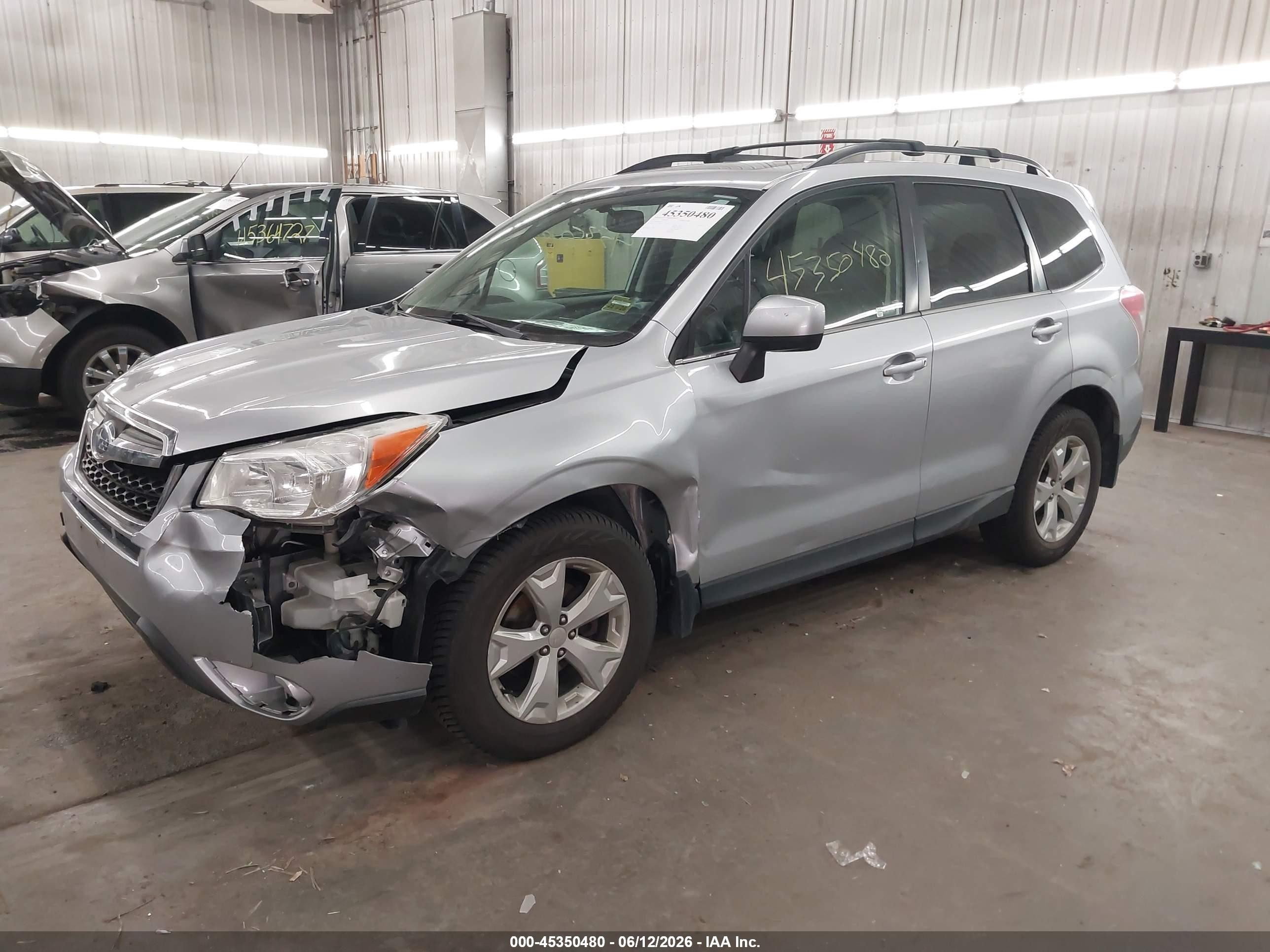 2014 Subaru Forester 2.5i Limited Silver vin: JF2SJAHC2EH535271