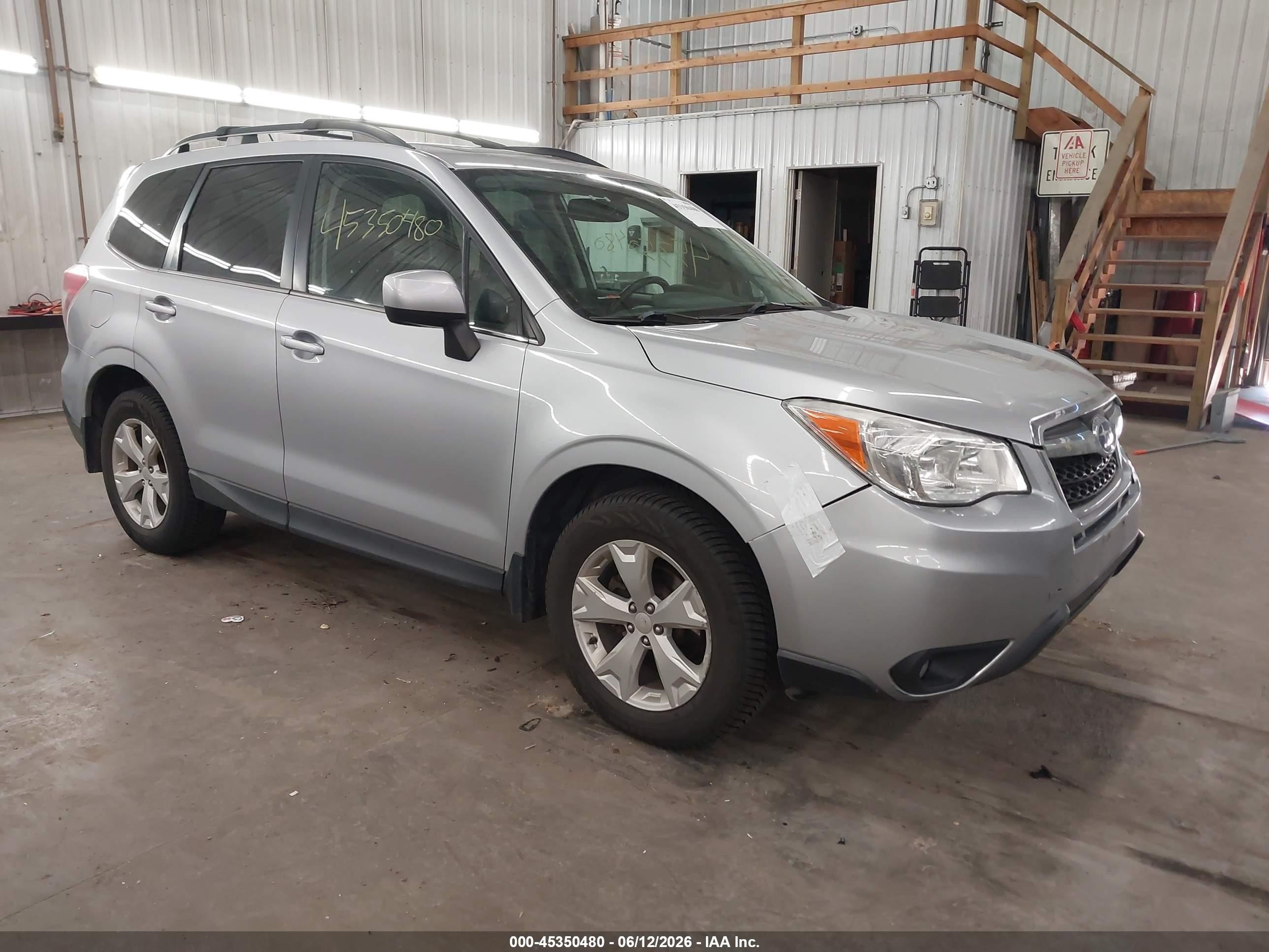 2014 Subaru Forester 2.5i Limited Silver vin: JF2SJAHC2EH535271