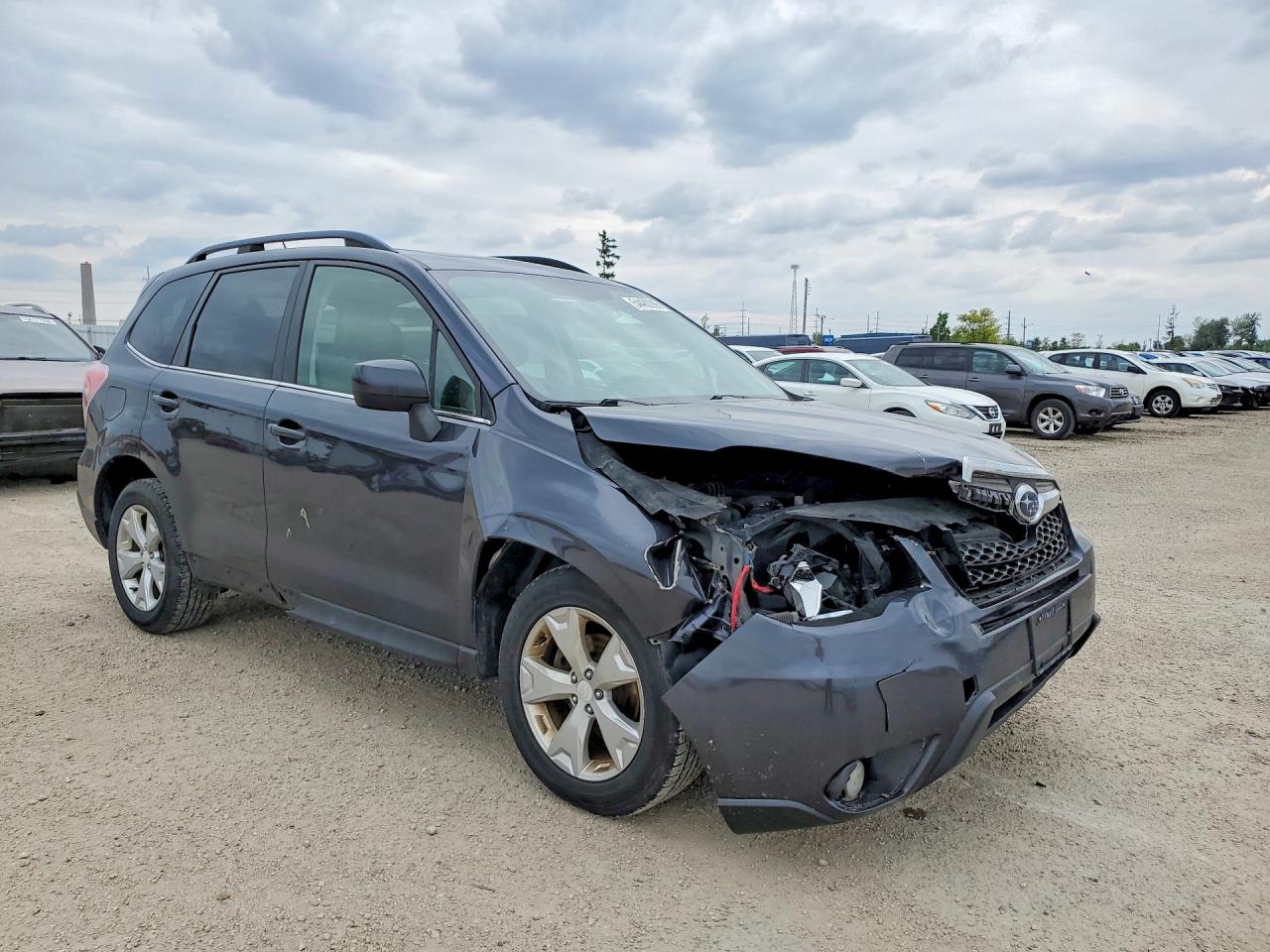 2015 Subaru Forester Limited+moonroof Серый vin: JF2SJAHC2FH567249