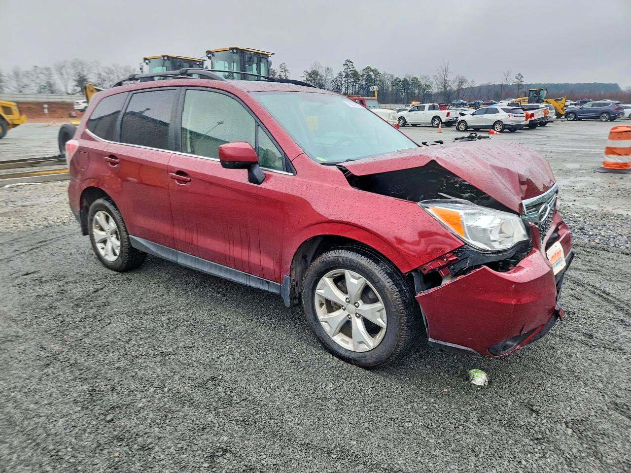 2014 Subaru Forester 2.5i Limited Burgundy vin: JF2SJAHC3EH460922