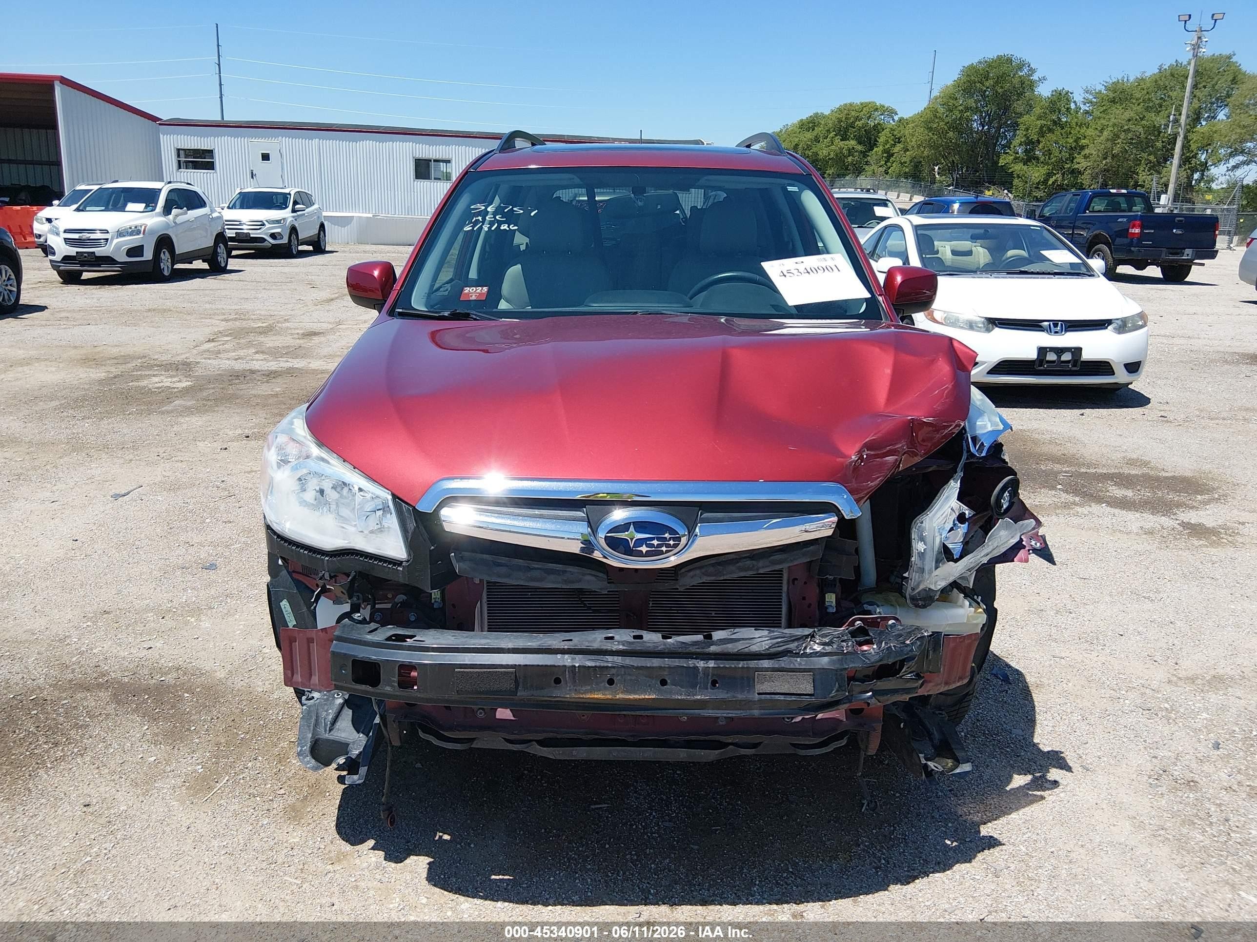 2015 Subaru Forester 2.5i Limited Red vin: JF2SJAHC3FH451655