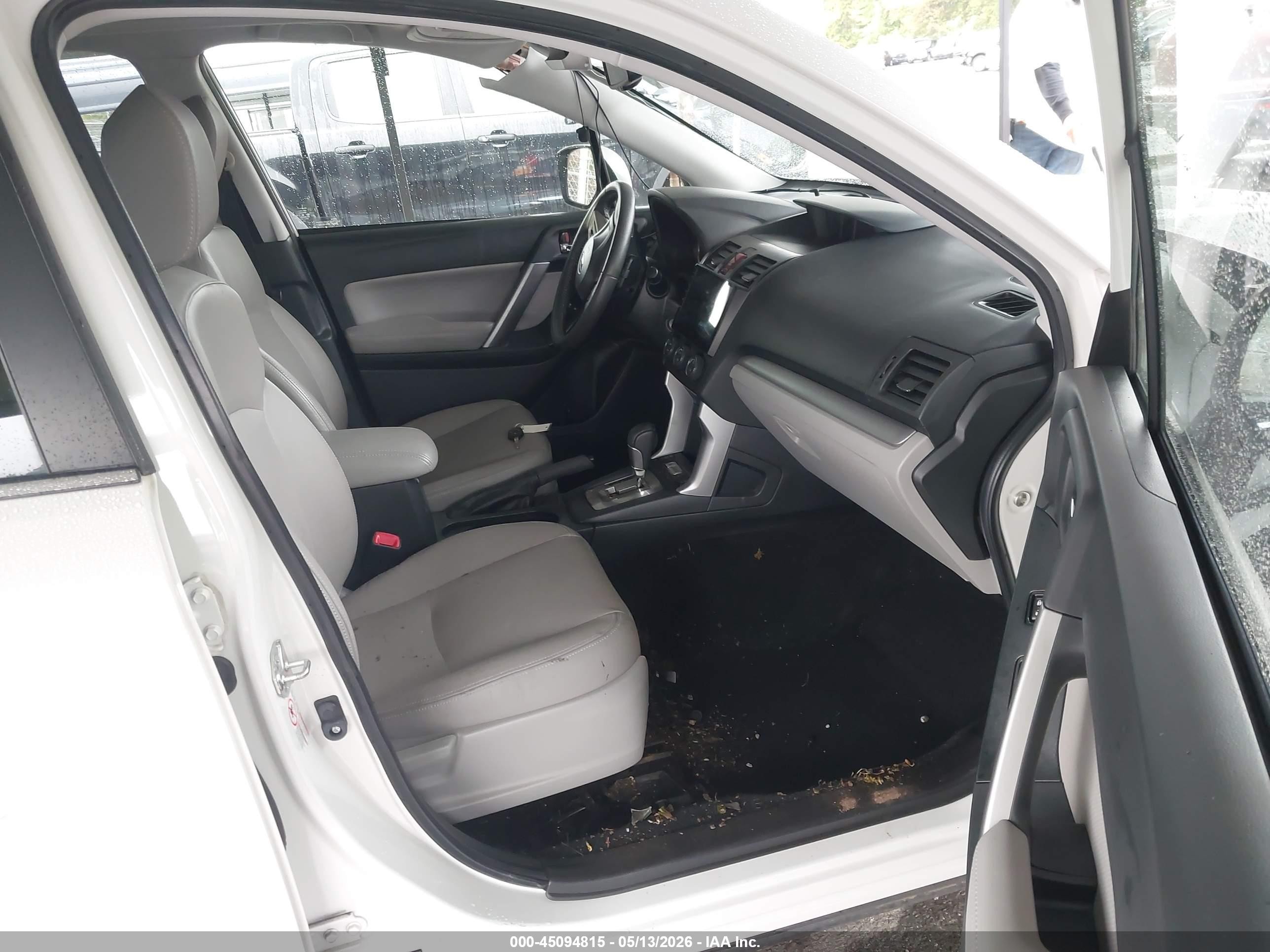 2015 Subaru Forester 2.5i Limited White vin: JF2SJAHC3FH814486