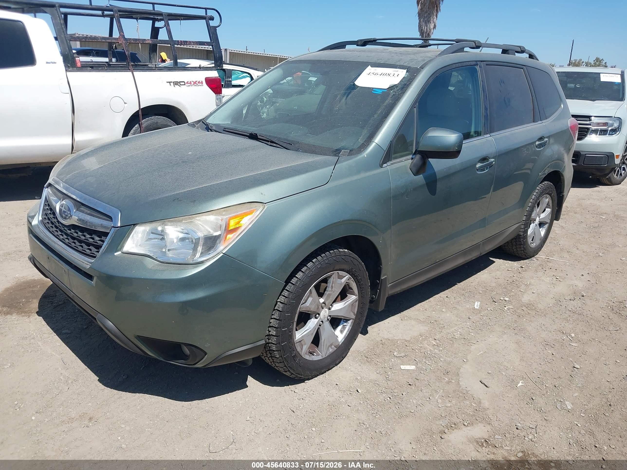 2014 Subaru Forester 2.5i Limited Green vin: JF2SJAHC4EH538706