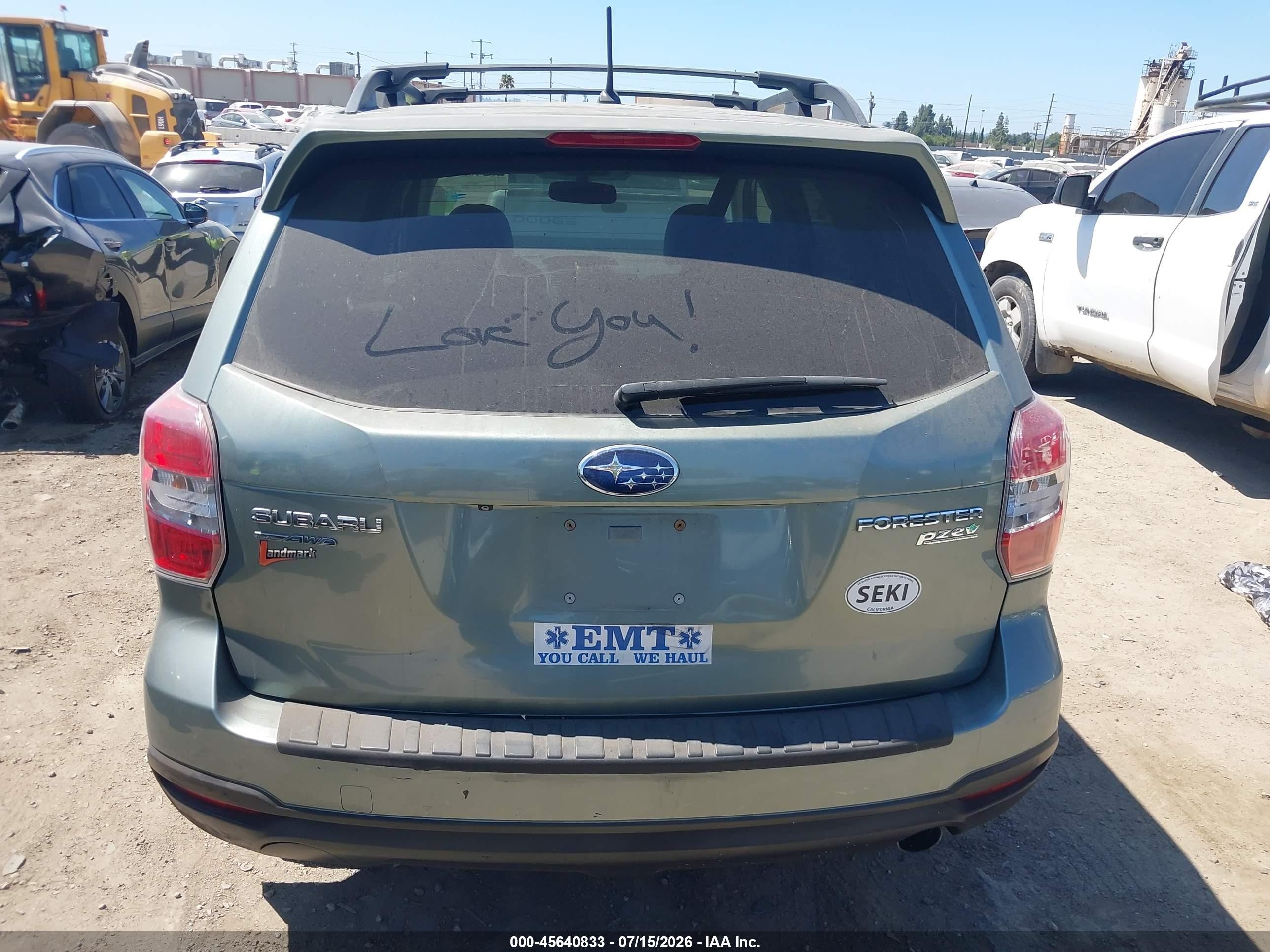2014 Subaru Forester 2.5i Limited Green vin: JF2SJAHC4EH538706