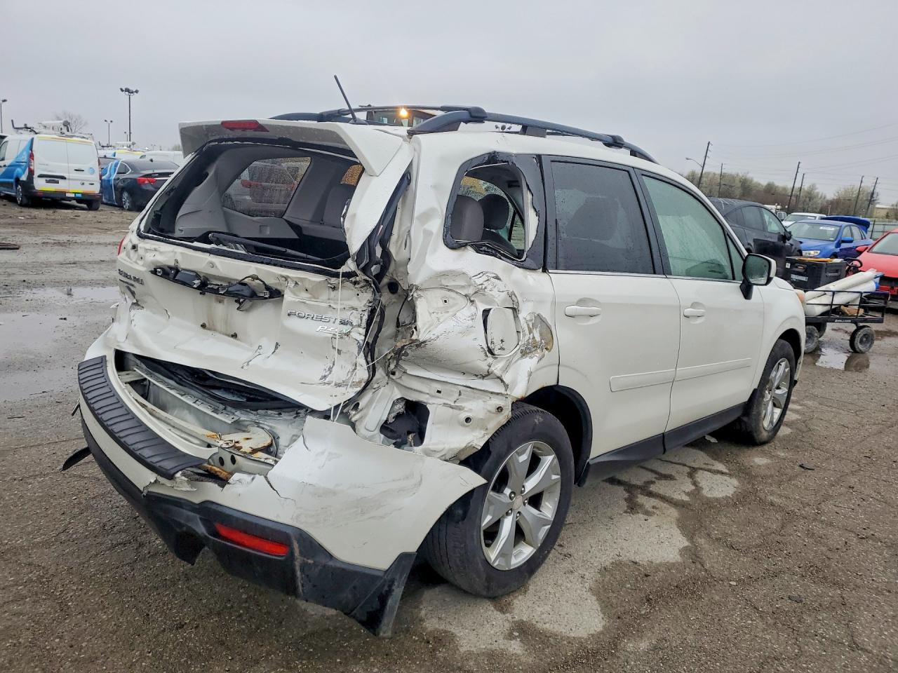 2014 Subaru Forester 2.5i Limited White vin: JF2SJAHC5EH440218