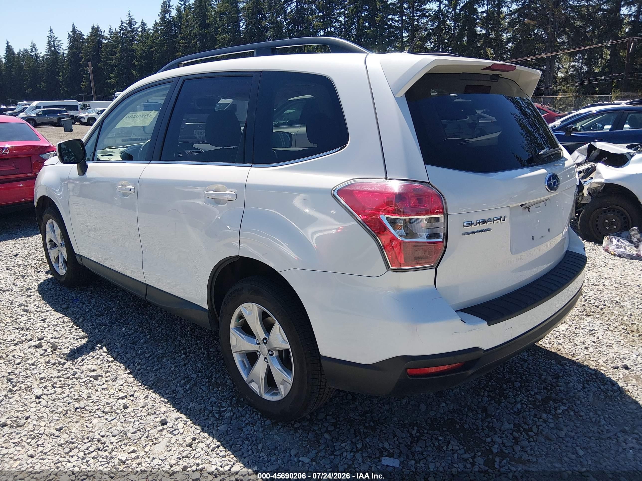 2014 Subaru Forester 2.5i Limited White vin: JF2SJAHC5EH478810