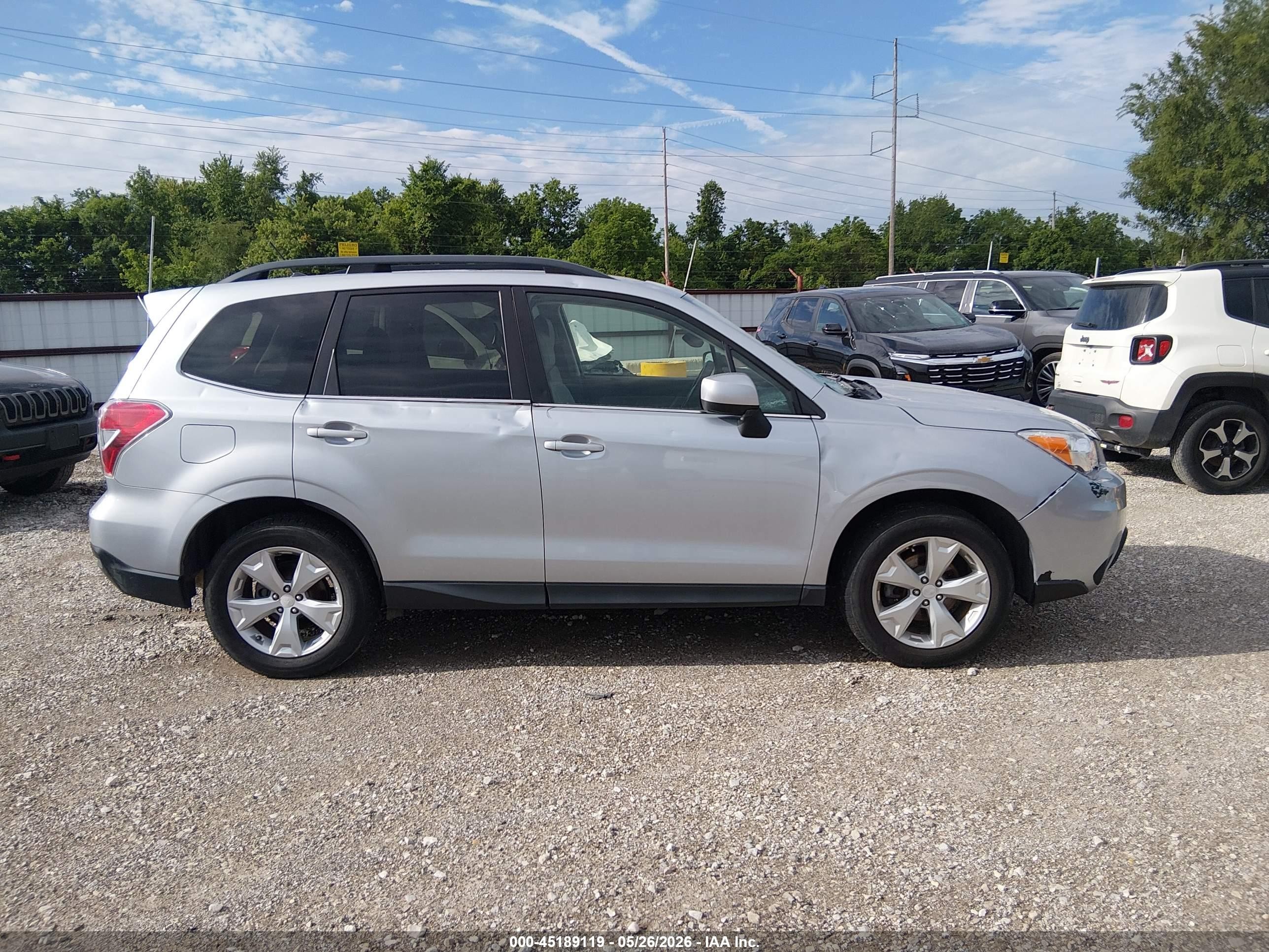 2014 Subaru Forester 2.5i Limited Серебряный vin: JF2SJAHC5EH554770