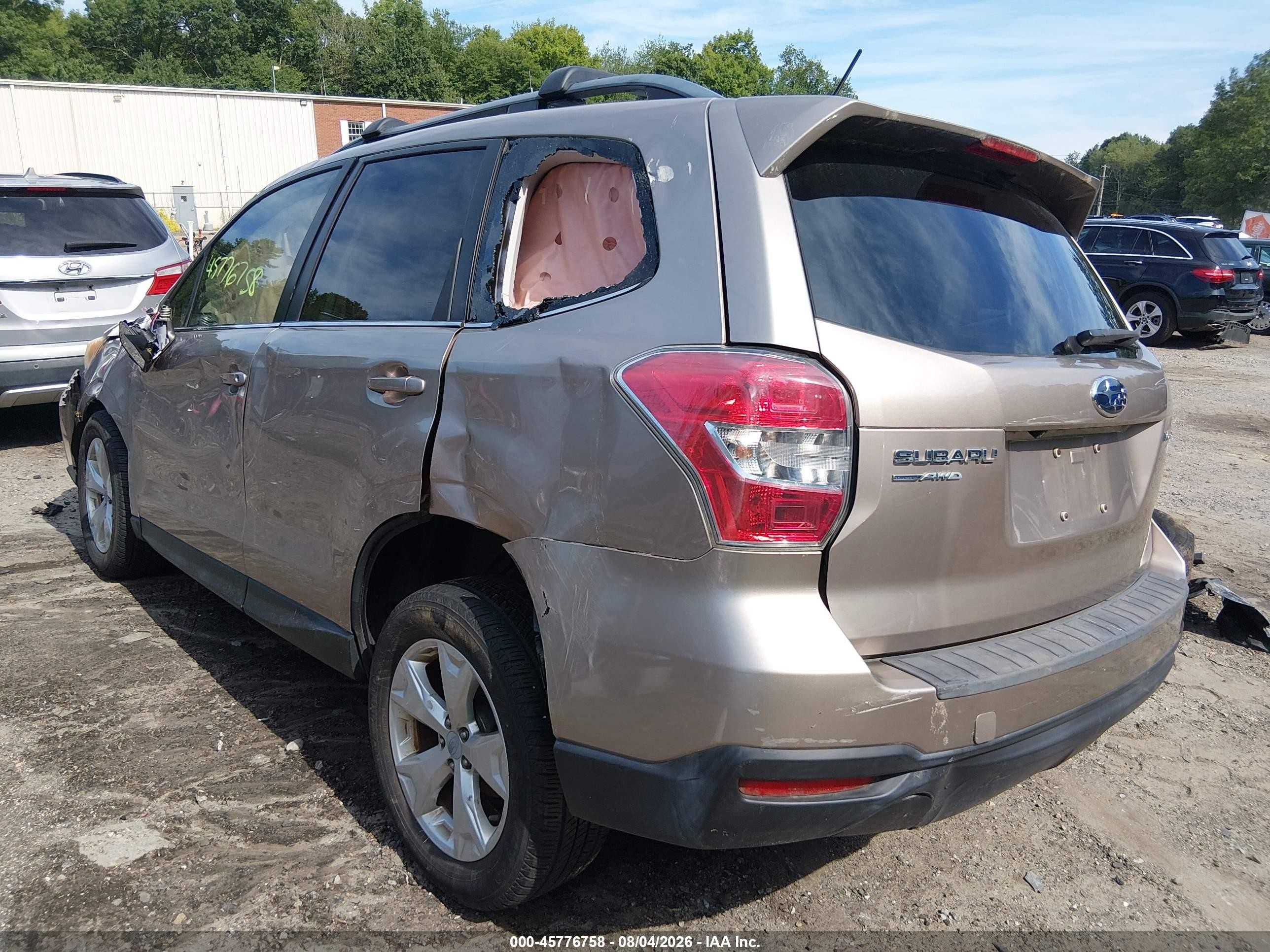 2015 Subaru Forester 2.5i Limited Tan vin: JF2SJAHC5FH418365