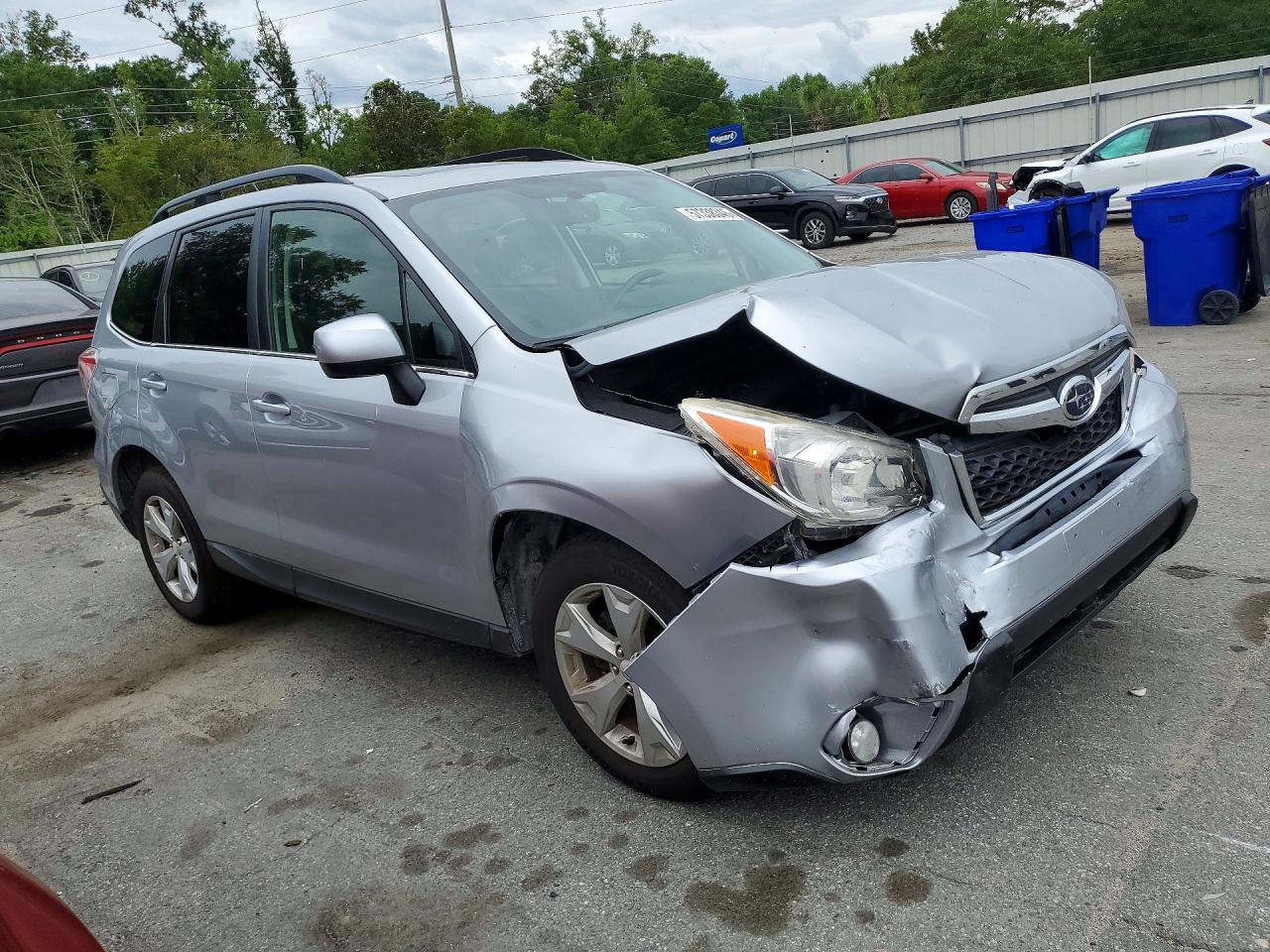 2015 Subaru Forester 2.5i Limited Silver vin: JF2SJAHC5FH497696