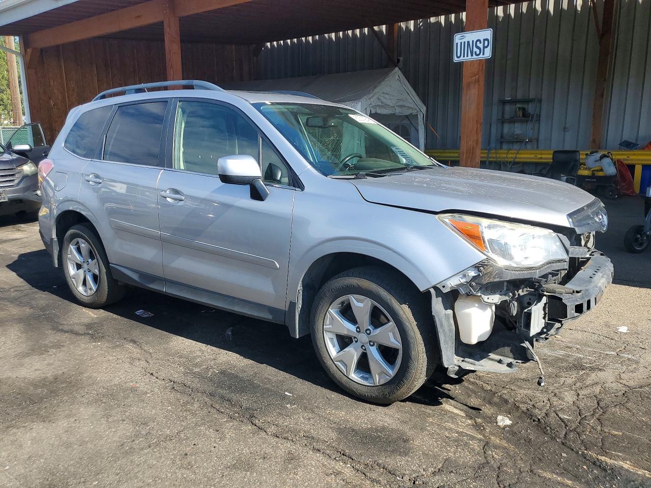 2015 Subaru Forester 2.5i Limited Silver vin: JF2SJAHC5FH573692