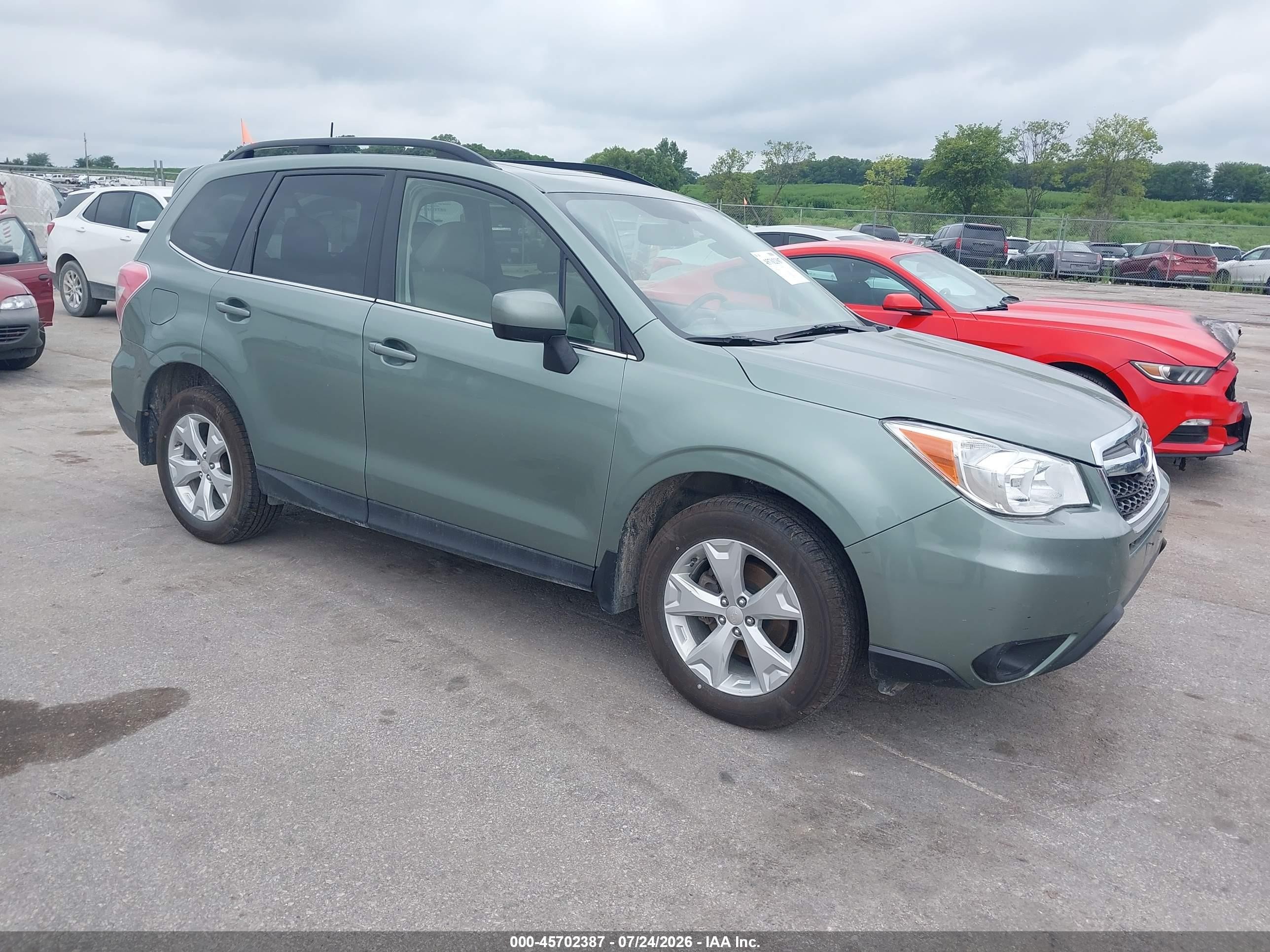 2015 Subaru Forester 2.5i Limited Green vin: JF2SJAHC5FH585065