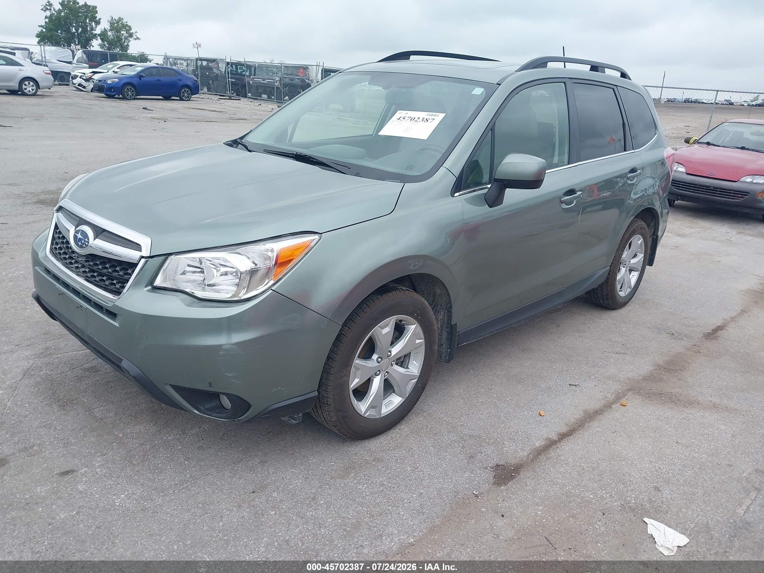 2015 Subaru Forester 2.5i Limited Green vin: JF2SJAHC5FH585065