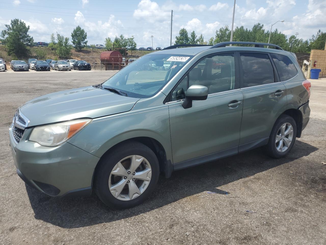 2014 Subaru Forester 2.5i Limited Green vin: JF2SJAHC6EH433942 Damage: Left Front Fender, Heavy Scratch, 1 To 2 Inches