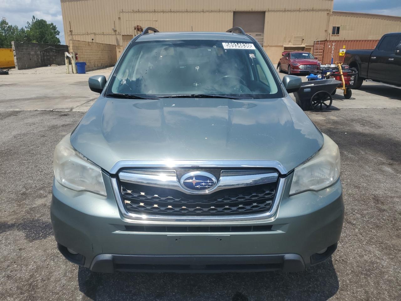 2014 Subaru Forester 2.5i Limited Green vin: JF2SJAHC6EH433942 Damage: Front Bumper/Cover, Scraped, 2 To 3 Inches