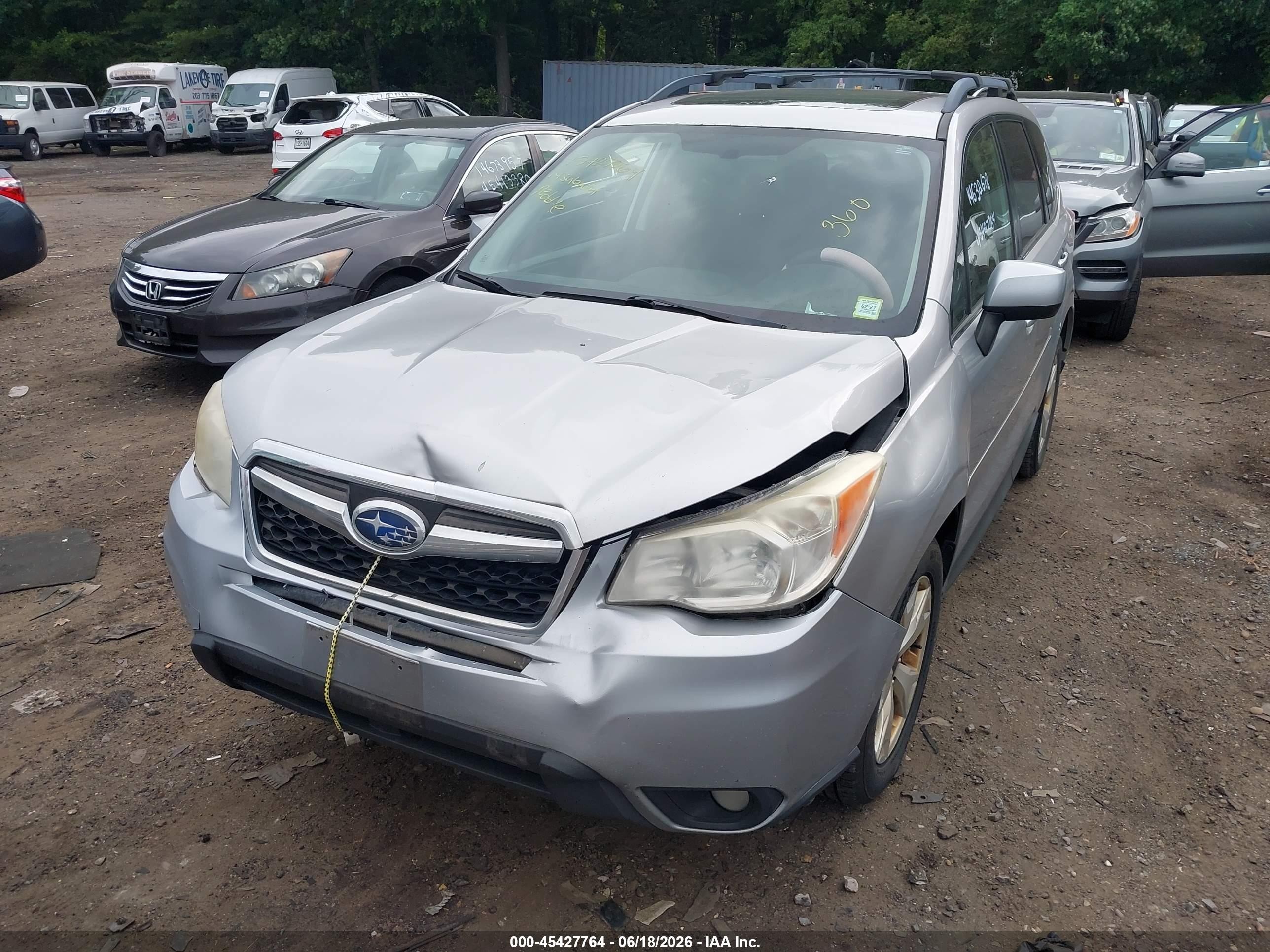 2014 Subaru Forester 2.5i Limited Silver vin: JF2SJAHC6EH539856