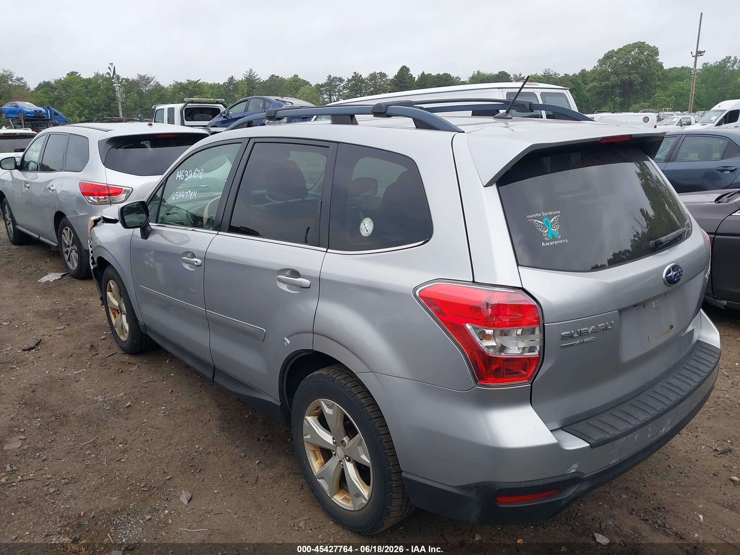 2014 Subaru Forester 2.5i Limited Silver vin: JF2SJAHC6EH539856