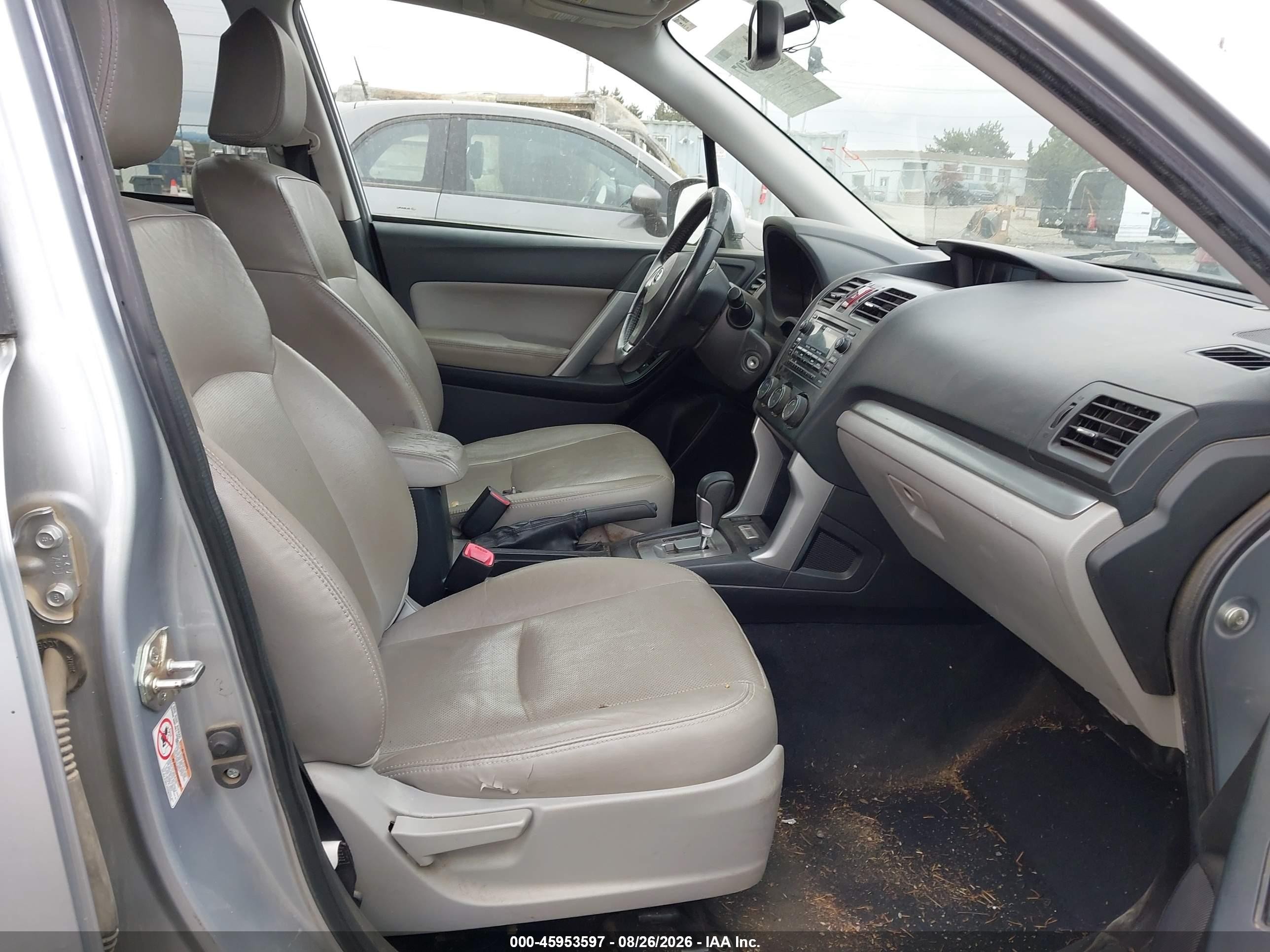 2014 Subaru Forester 2.5i Limited Silver vin: JF2SJAHC6EH543180