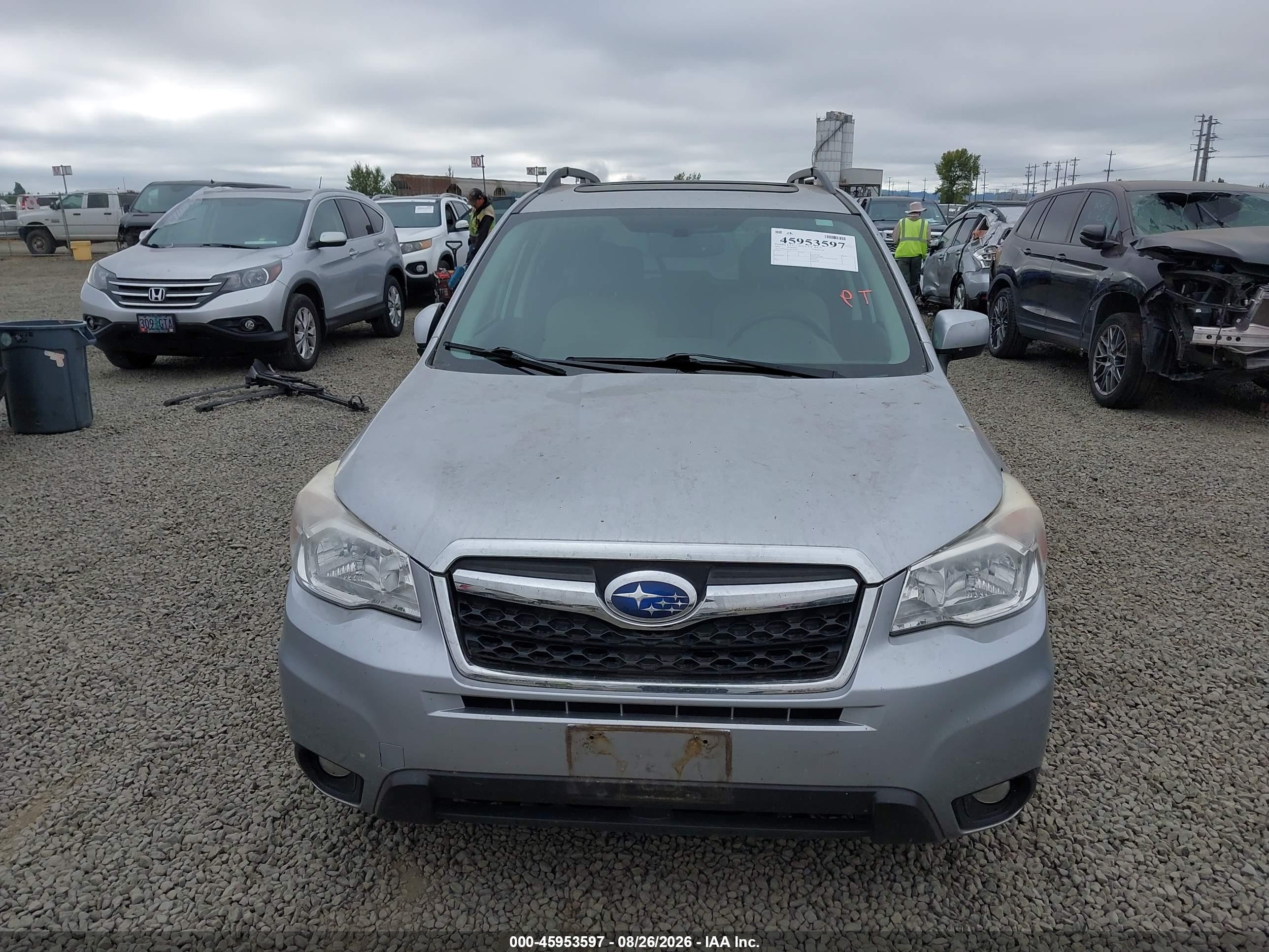 2014 Subaru Forester 2.5i Limited Silver vin: JF2SJAHC6EH543180