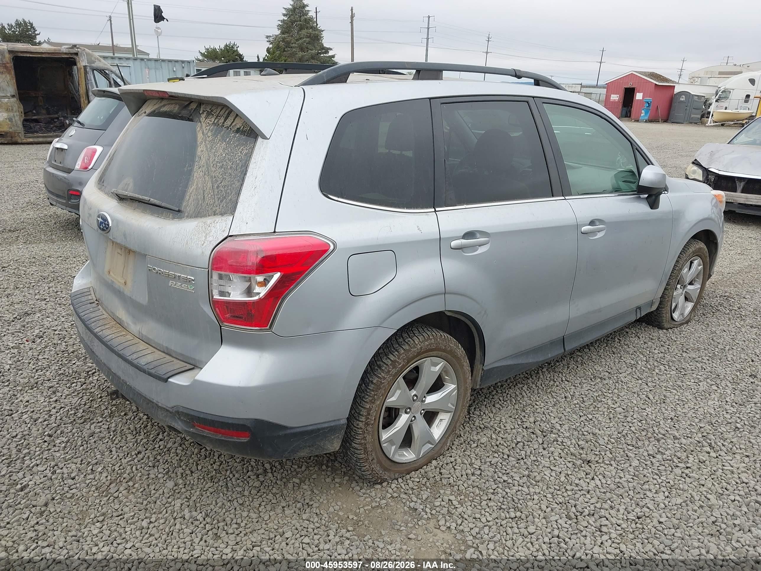 2014 Subaru Forester 2.5i Limited Silver vin: JF2SJAHC6EH543180