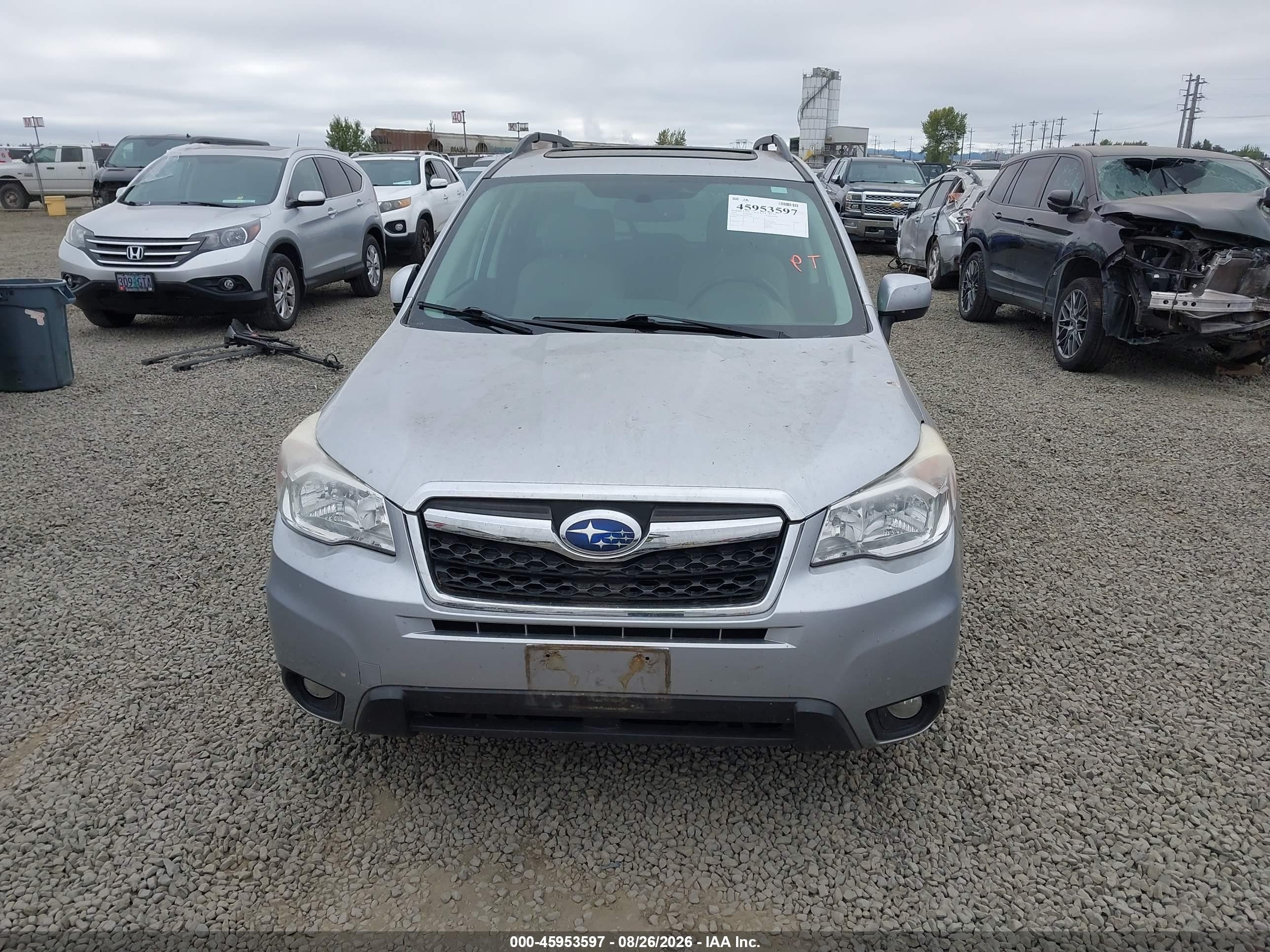 2014 Subaru Forester 2.5i Limited Silver vin: JF2SJAHC6EH543180