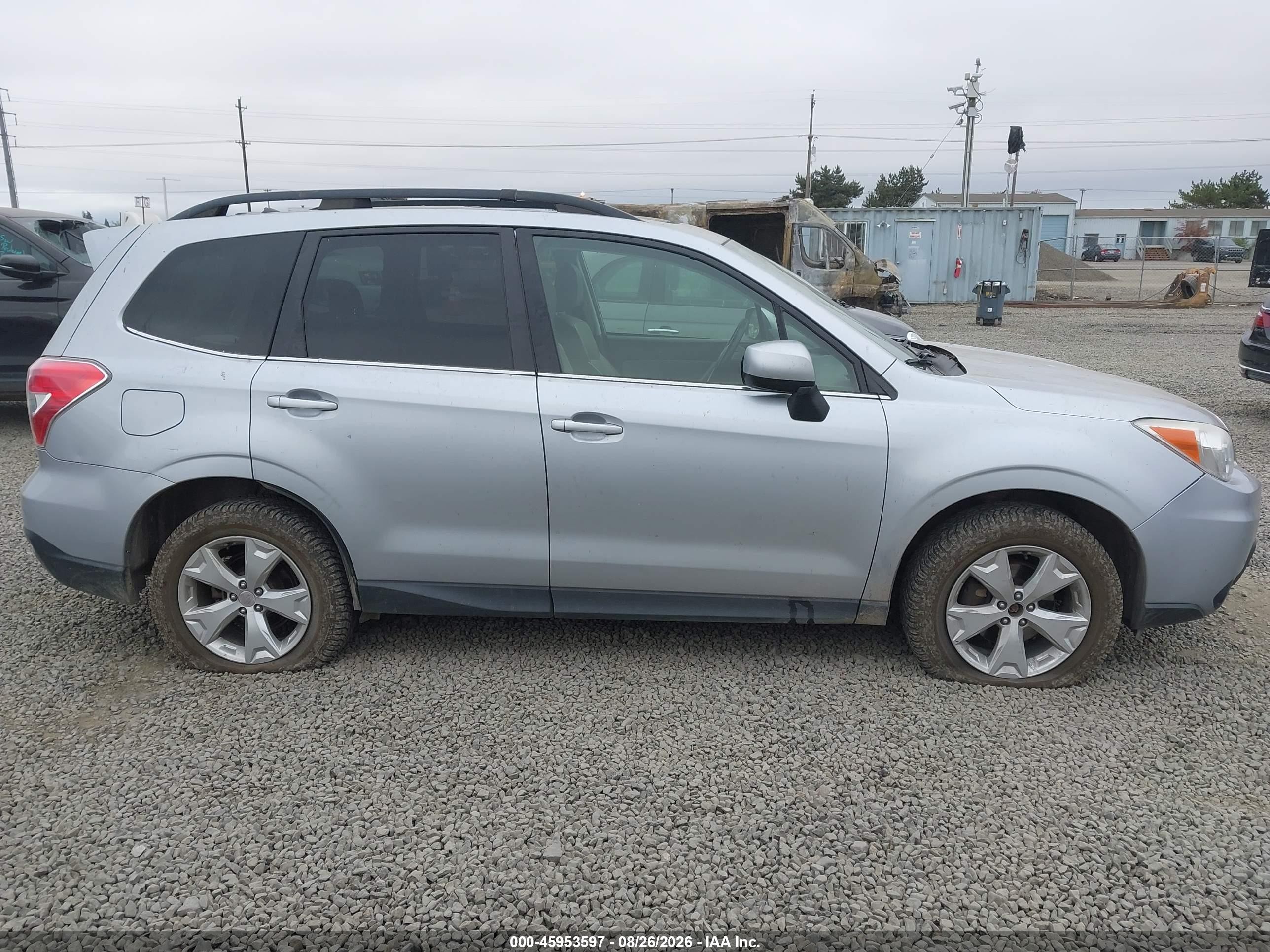 2014 Subaru Forester 2.5i Limited Silver vin: JF2SJAHC6EH543180