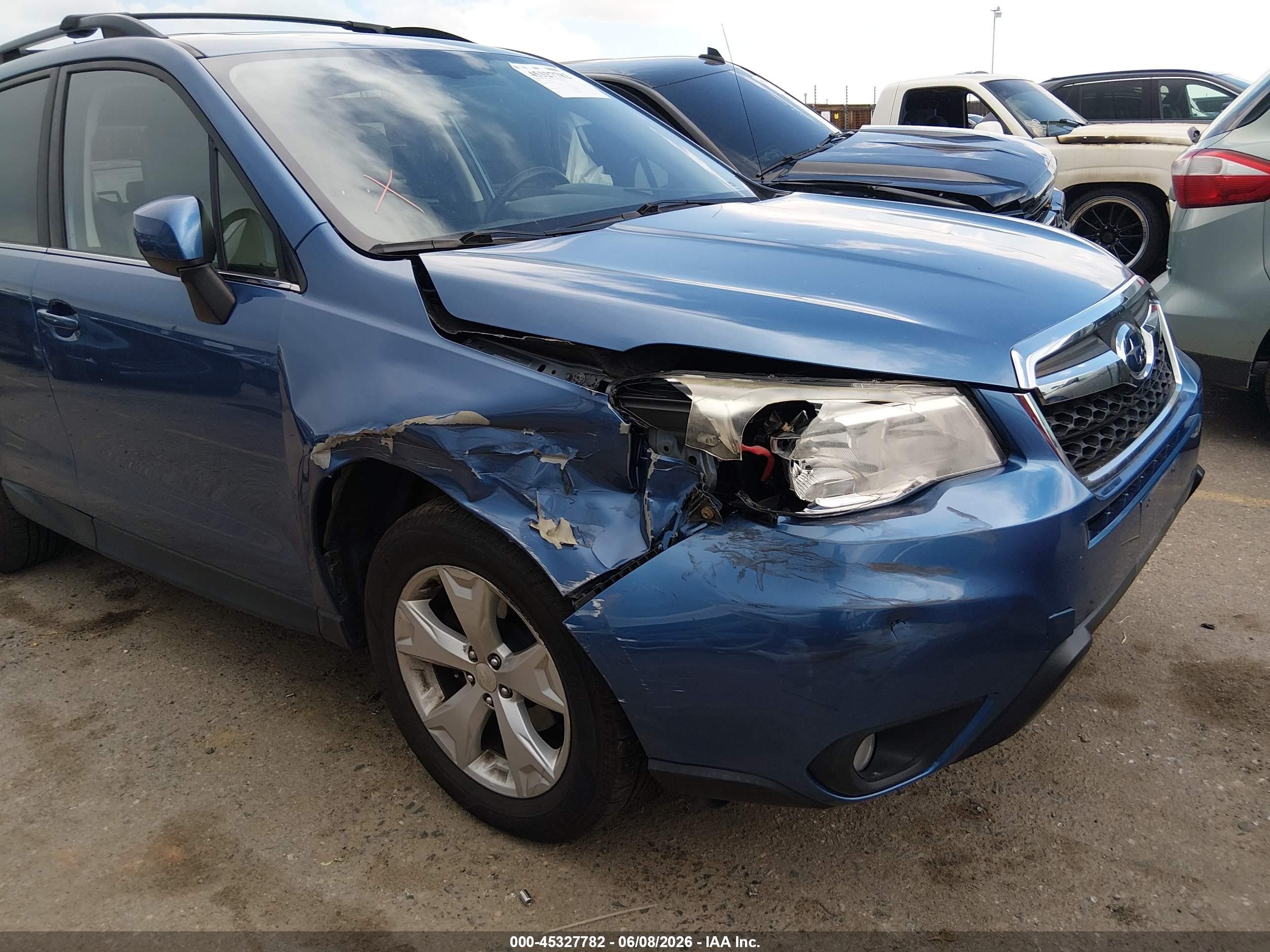 2015 Subaru Forester 2.5i Limited Blue vin: JF2SJAHC6FH478333