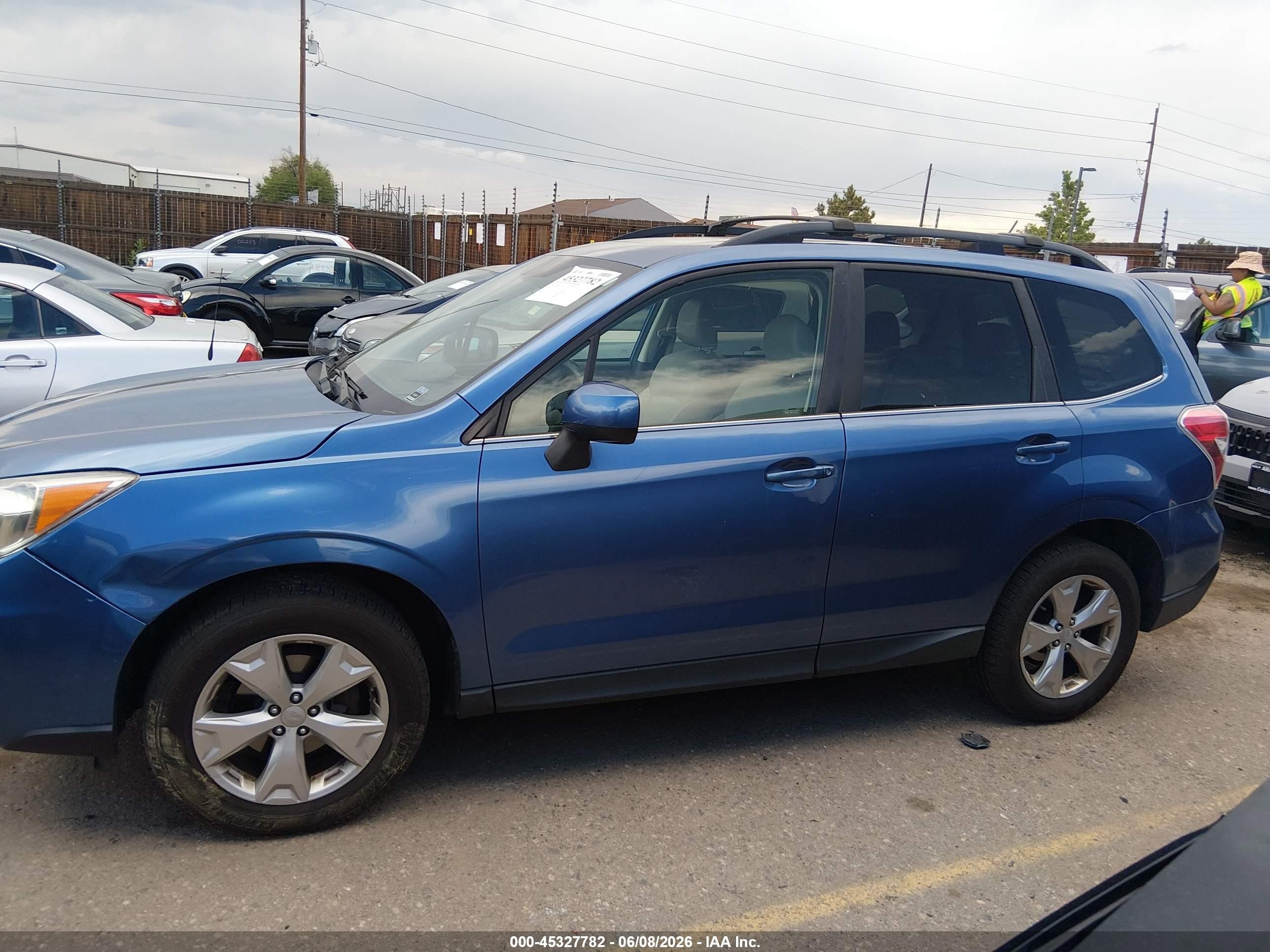 2015 Subaru Forester 2.5i Limited Blue vin: JF2SJAHC6FH478333