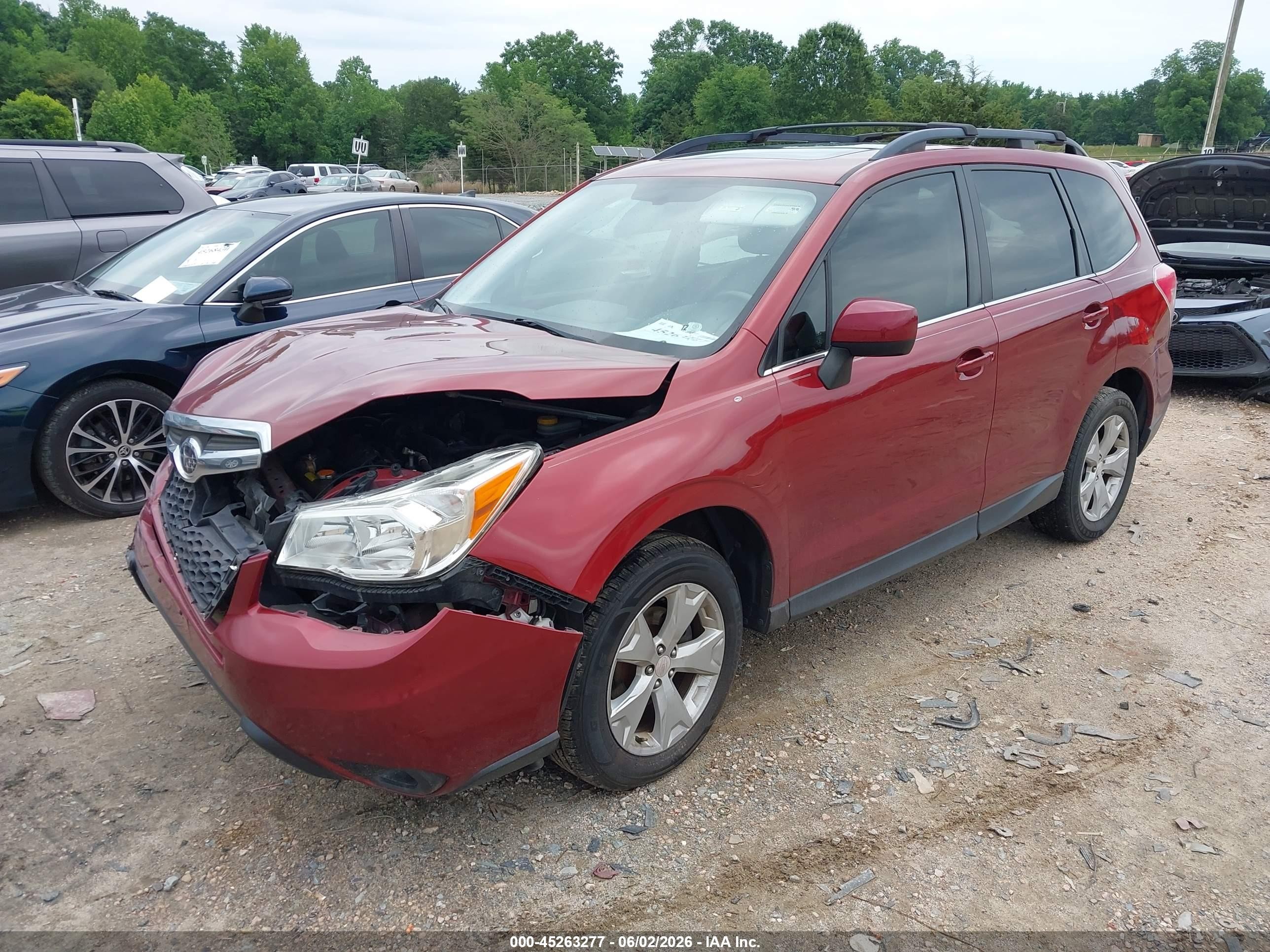 2015 Subaru Forester 2.5i Limited Красный vin: JF2SJAHC6FH511136