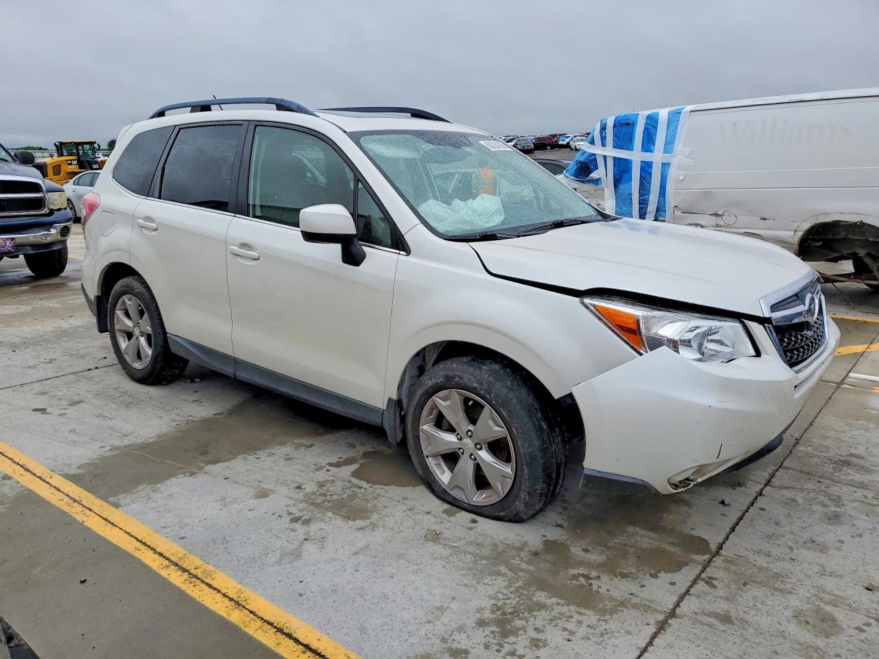 2015 Subaru Forester 2.5i Limited White vin: JF2SJAHC6FH562927