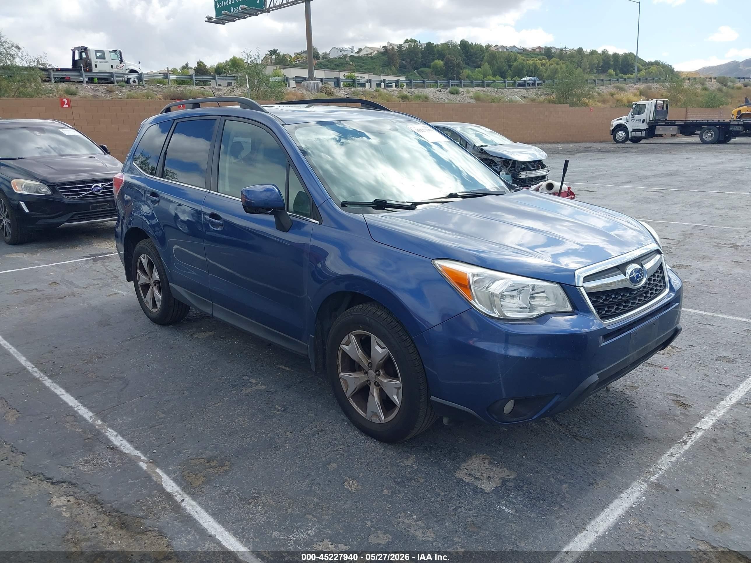 2014 Subaru Forester 2.5i Limited Blue vin: JF2SJAHC7EH434808