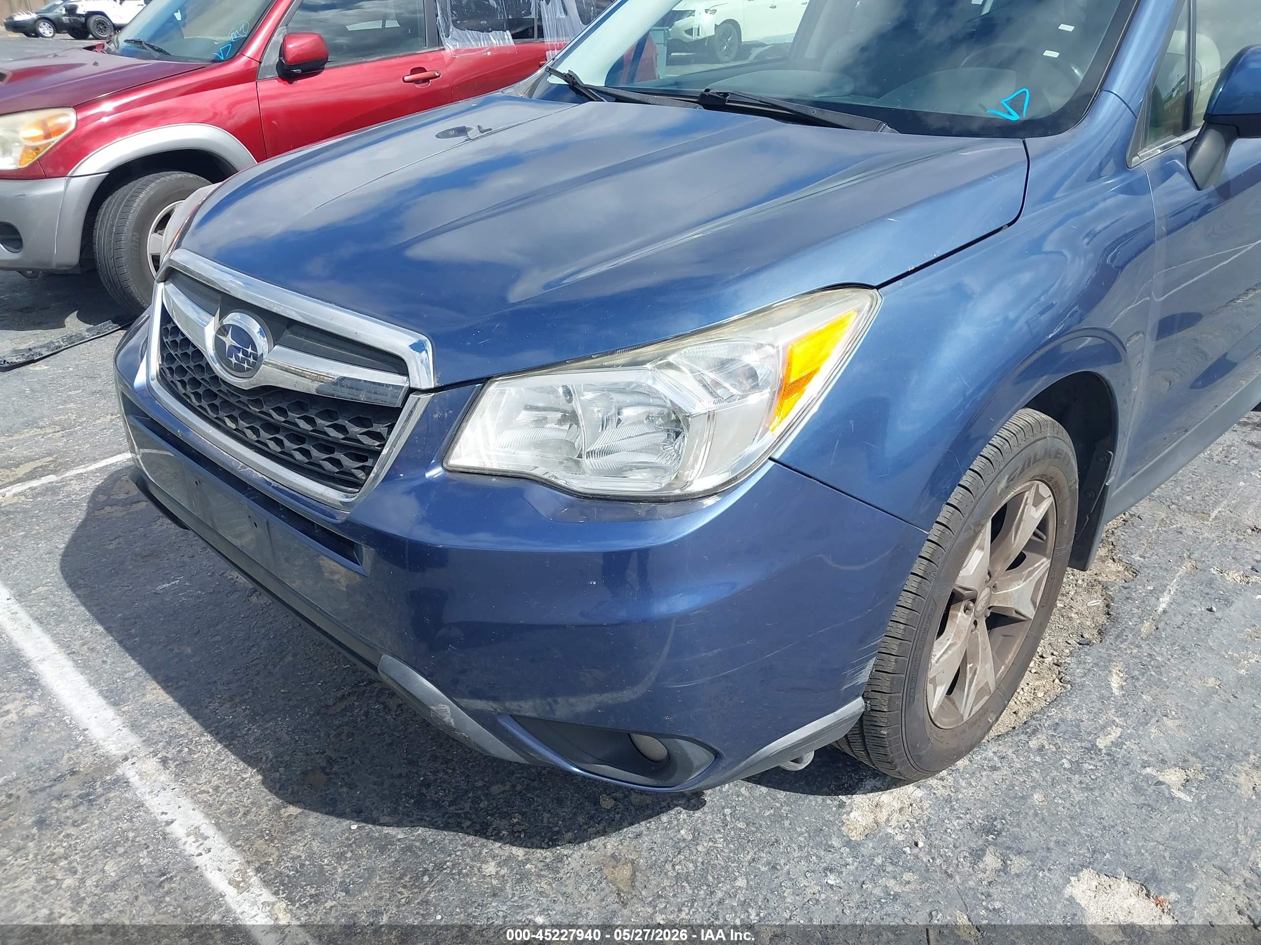 2014 Subaru Forester 2.5i Limited Blue vin: JF2SJAHC7EH434808