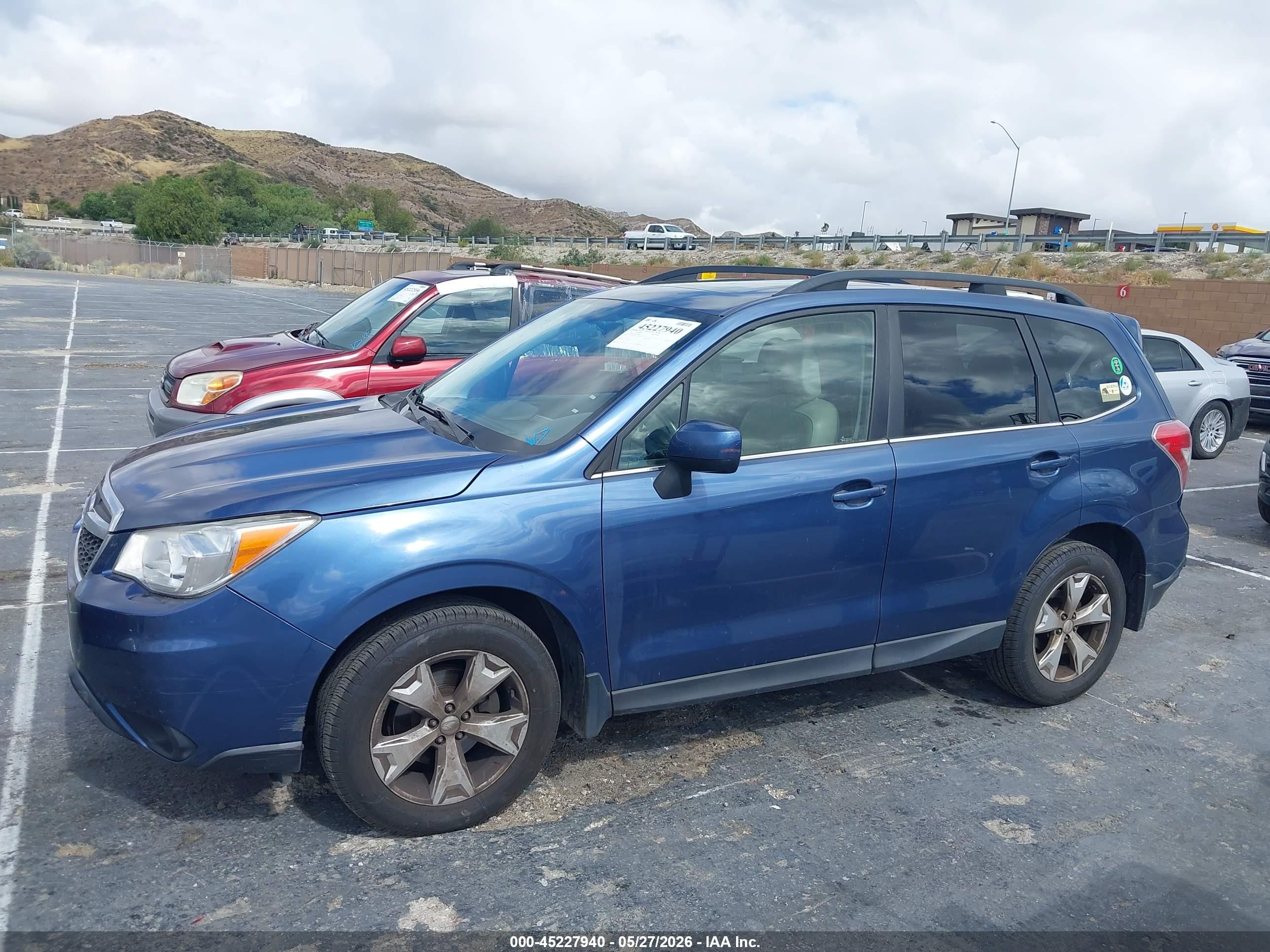 2014 Subaru Forester 2.5i Limited Blue vin: JF2SJAHC7EH434808