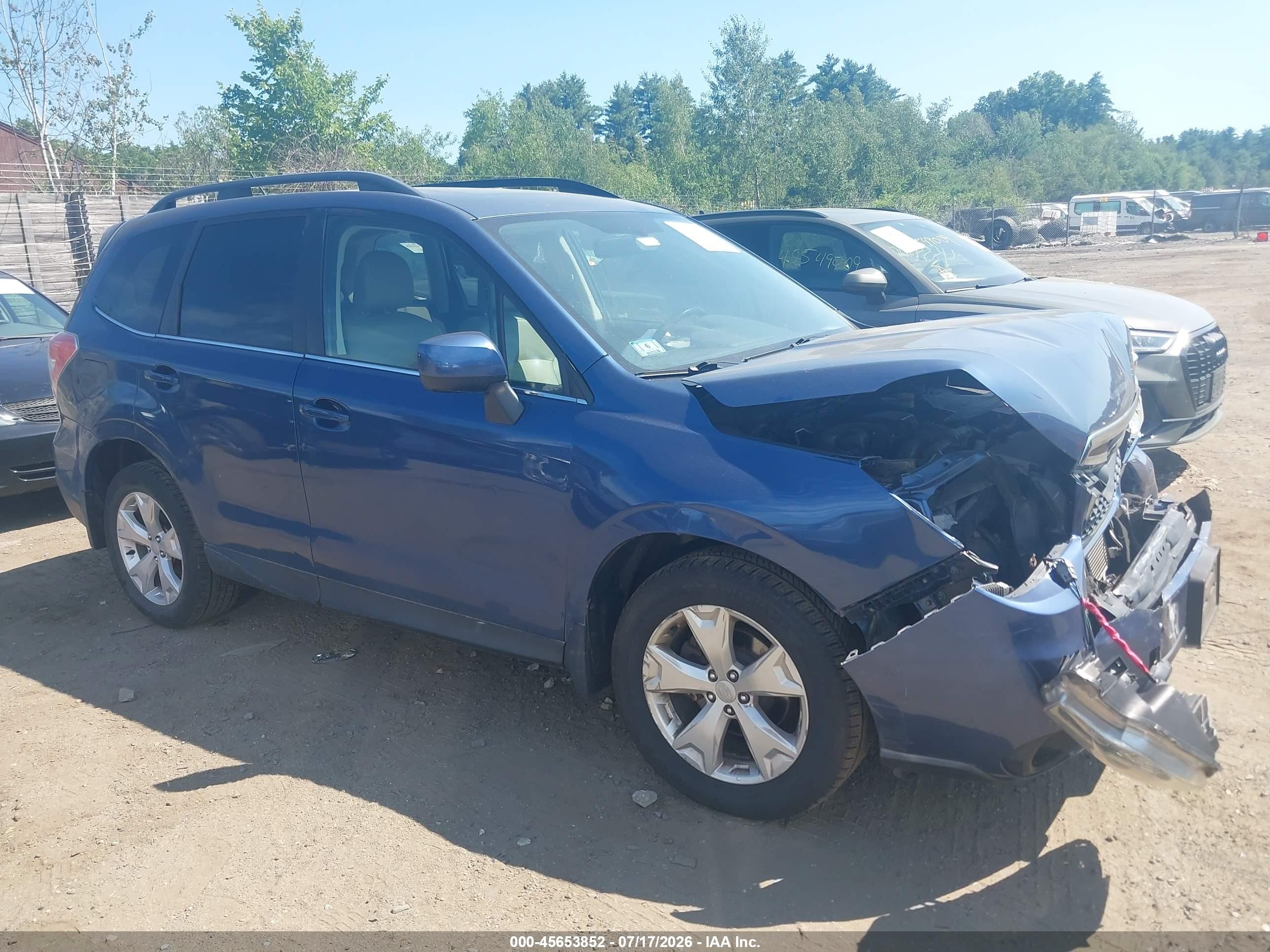 2014 Subaru Forester 2.5i Limited Blue vin: JF2SJAHC7EH497259