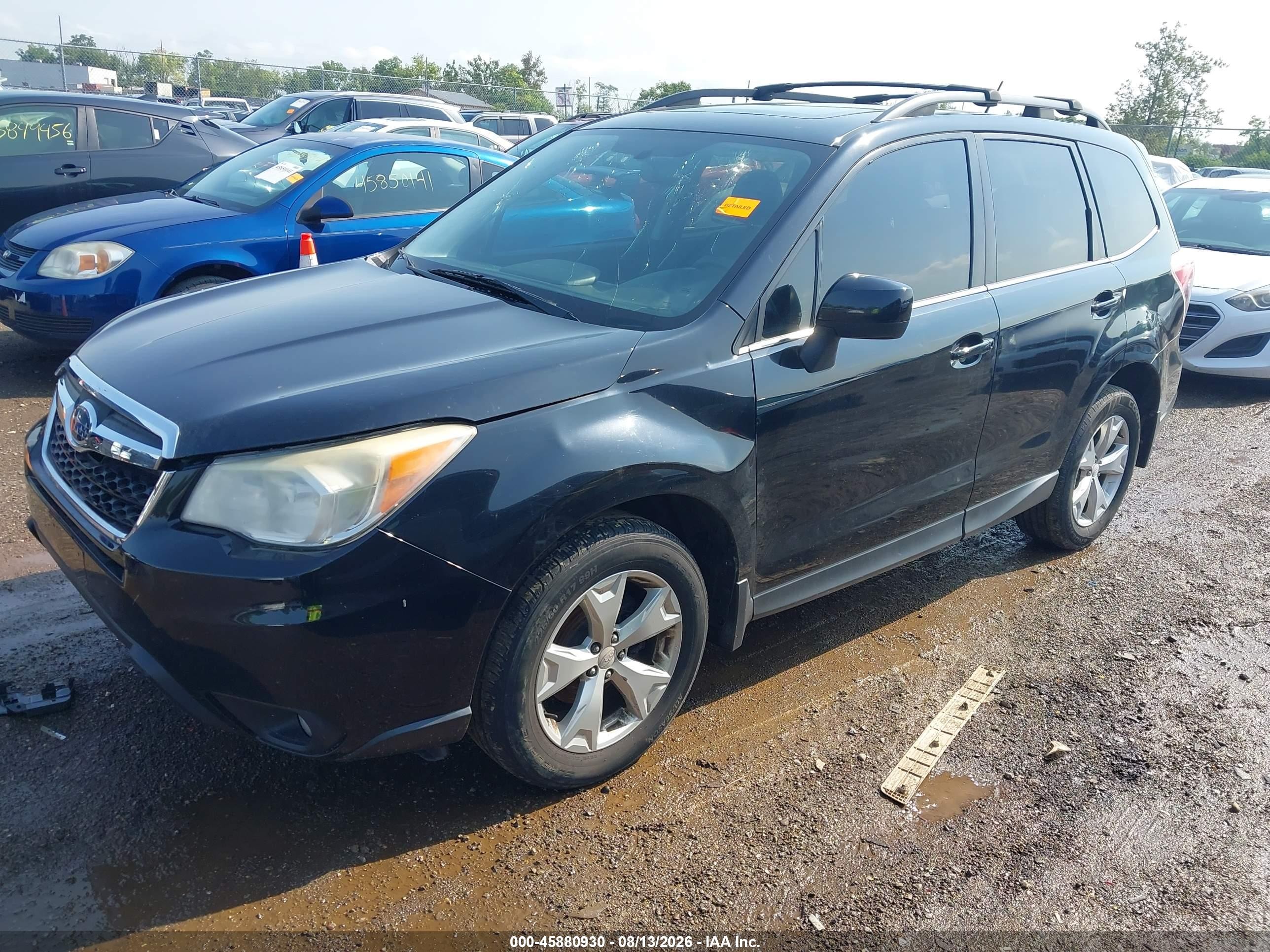 2014 Subaru Forester 2.5i Limited Black vin: JF2SJAHC7EH557086