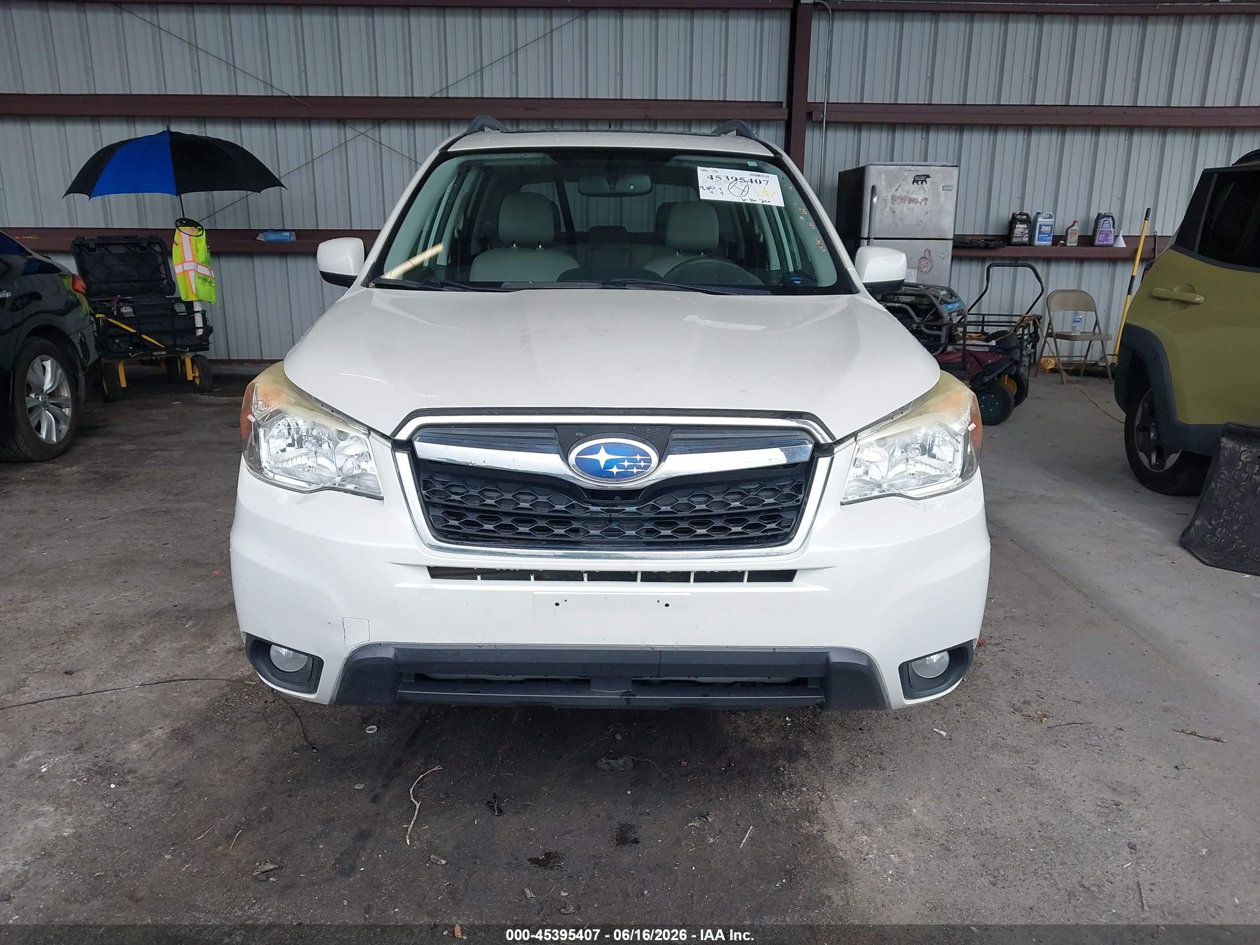 2015 Subaru Forester 2.5i Limited White vin: JF2SJAHC7FH598724