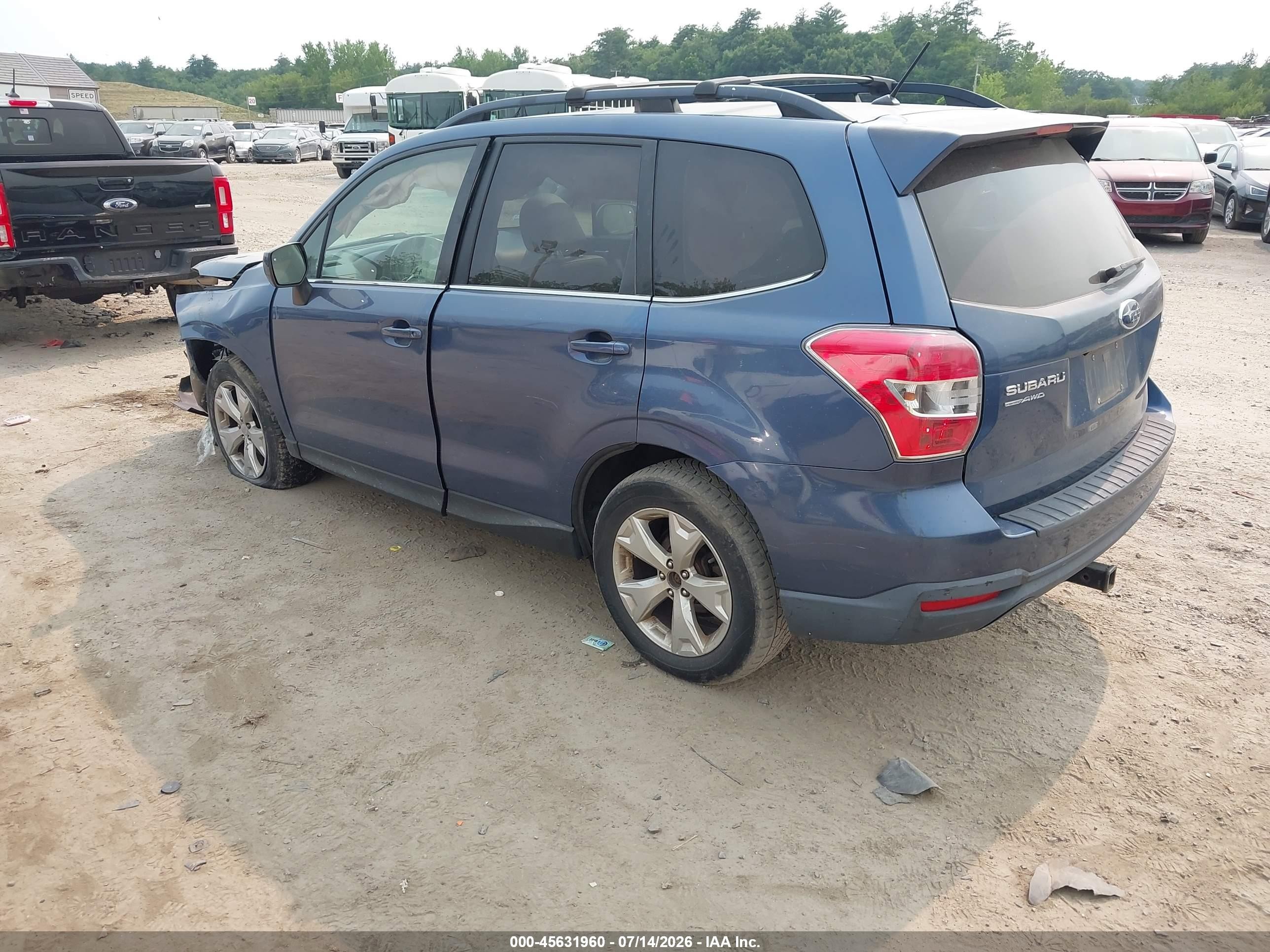 2014 Subaru Forester 2.5i Limited Blue vin: JF2SJAHC8EH464674