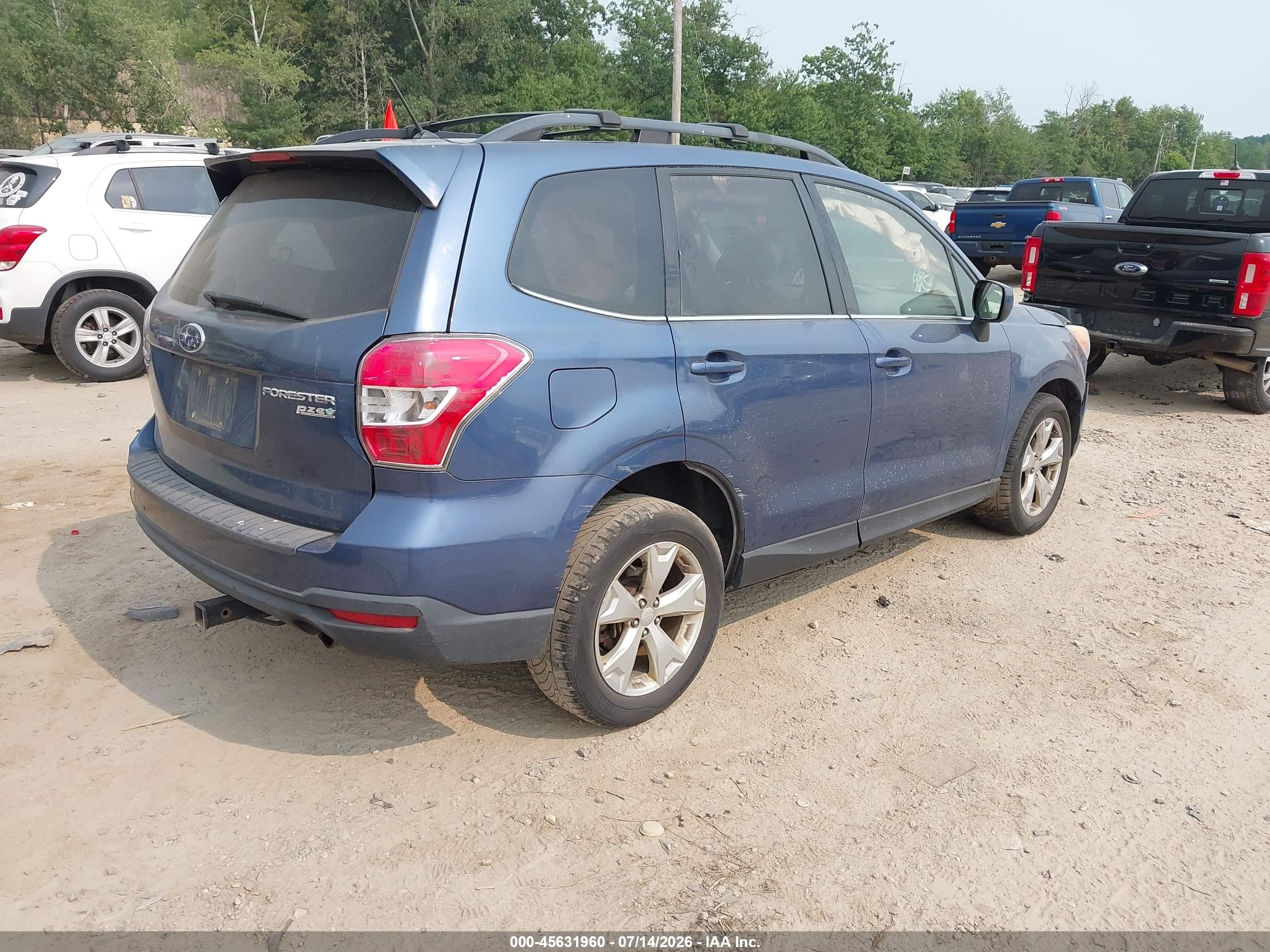 2014 Subaru Forester 2.5i Limited Blue vin: JF2SJAHC8EH464674