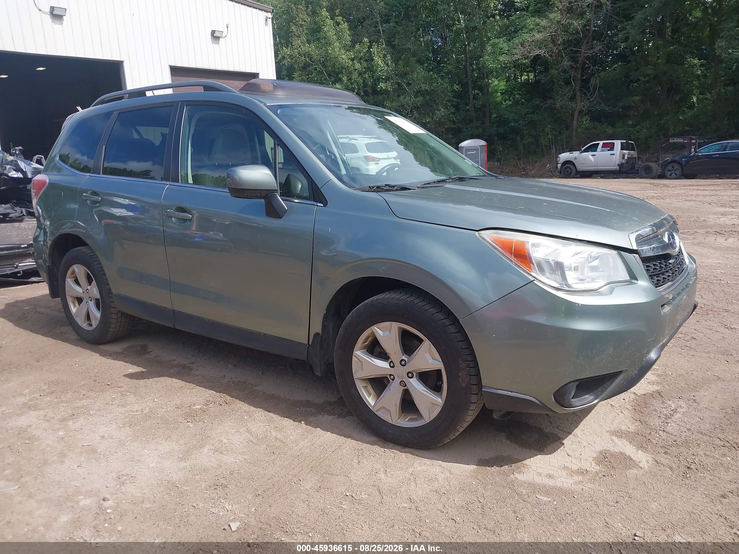2014 Subaru Forester 2.5i Limited Зеленый vin: JF2SJAHC8EH518877
