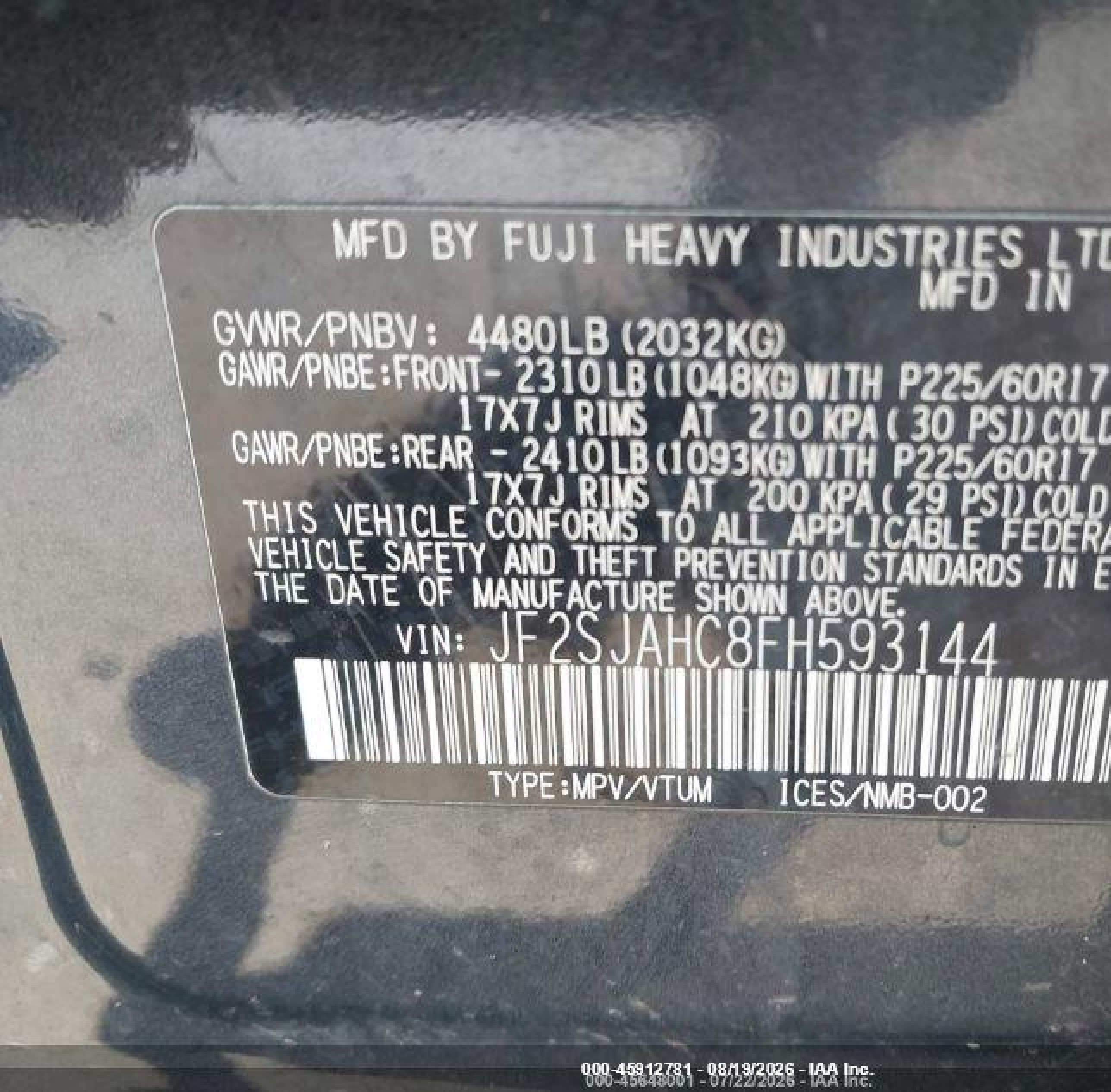 2015 Subaru Forester 2.5i Limited Gray vin: JF2SJAHC8FH593144
