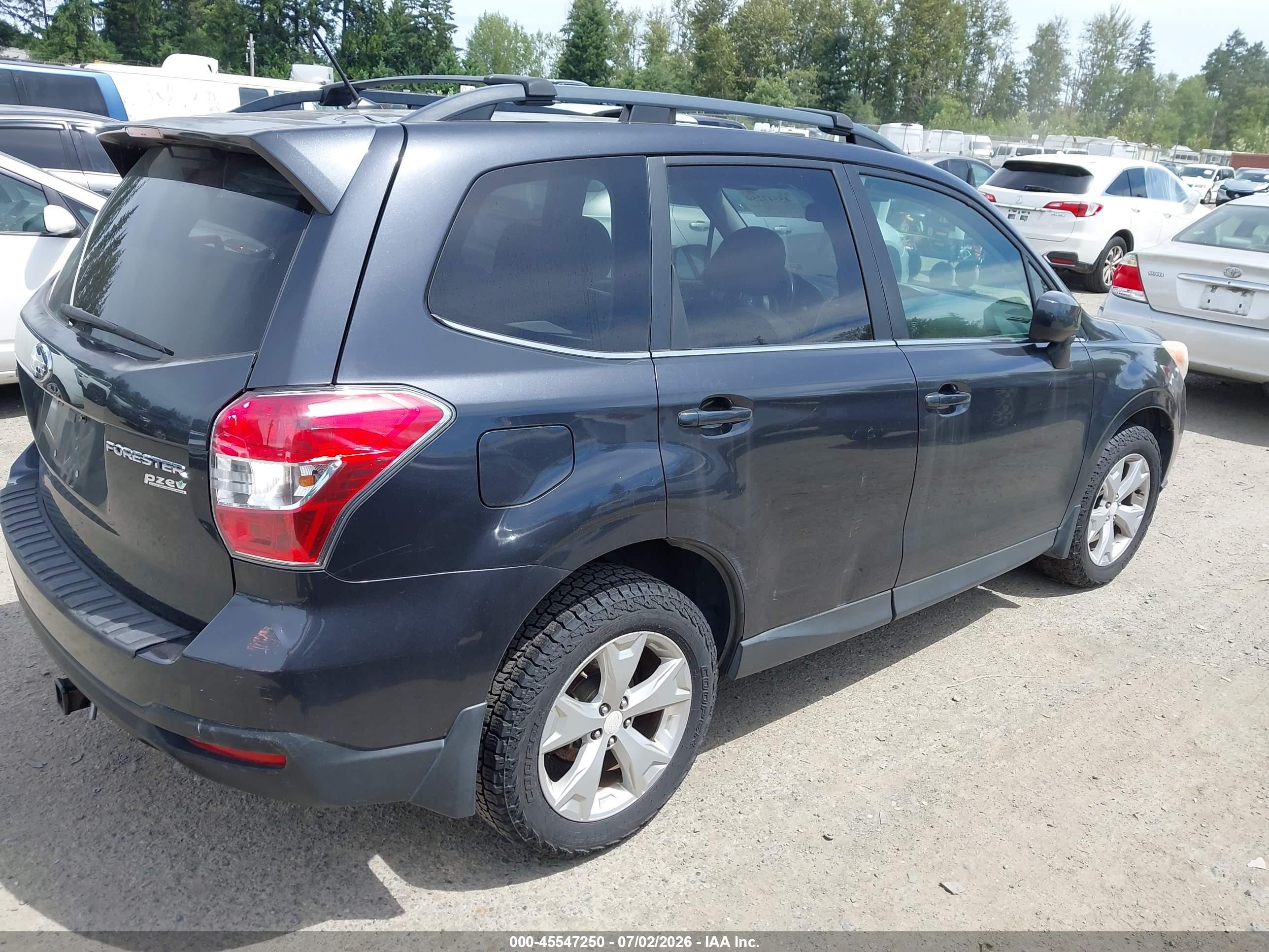 2014 Subaru Forester 2.5i Limited Gray vin: JF2SJAHC9EH418058